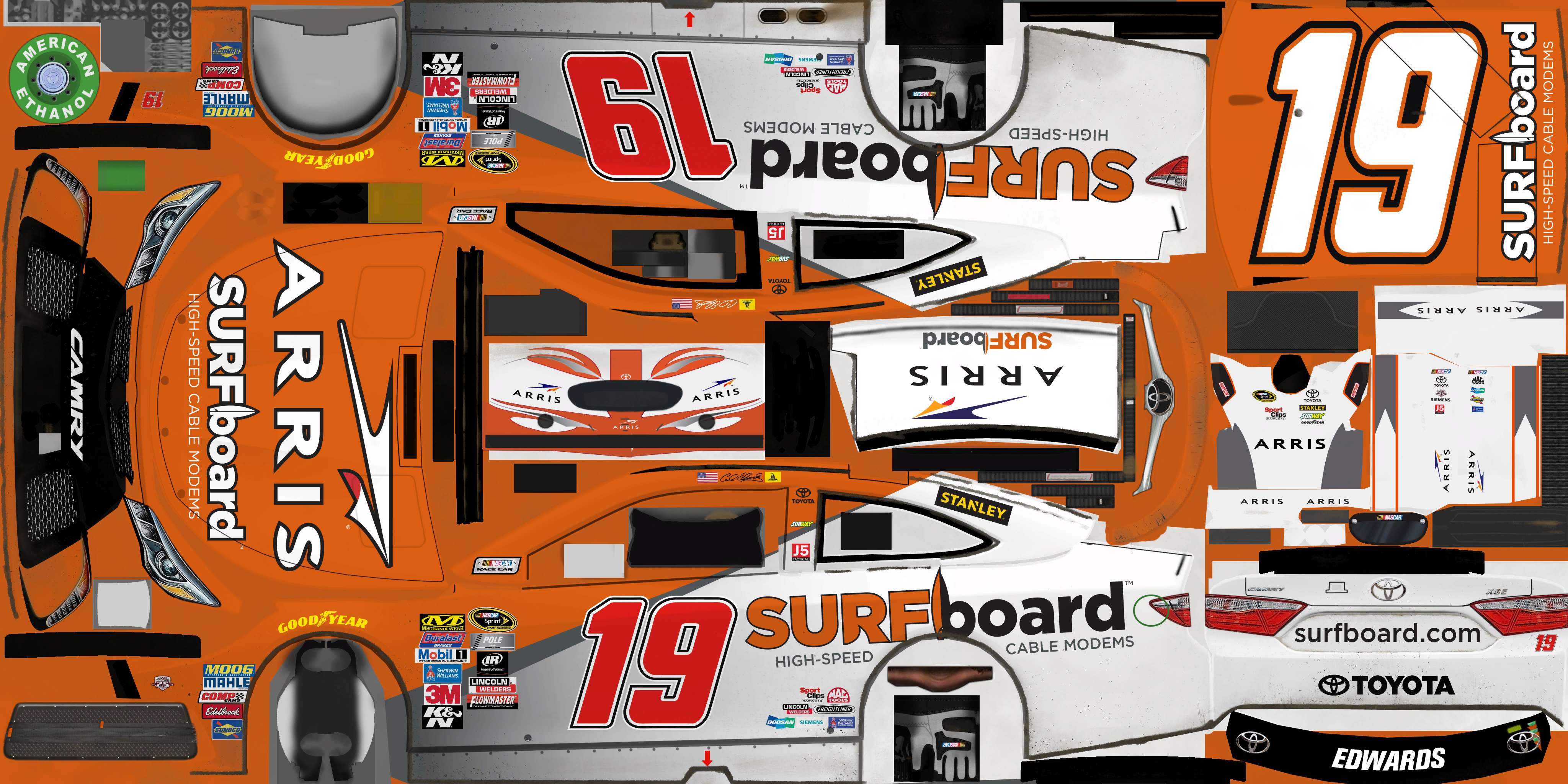 NASCAR Heat Evolution - #19 Carl Edwards (ARRIS SURFboard)