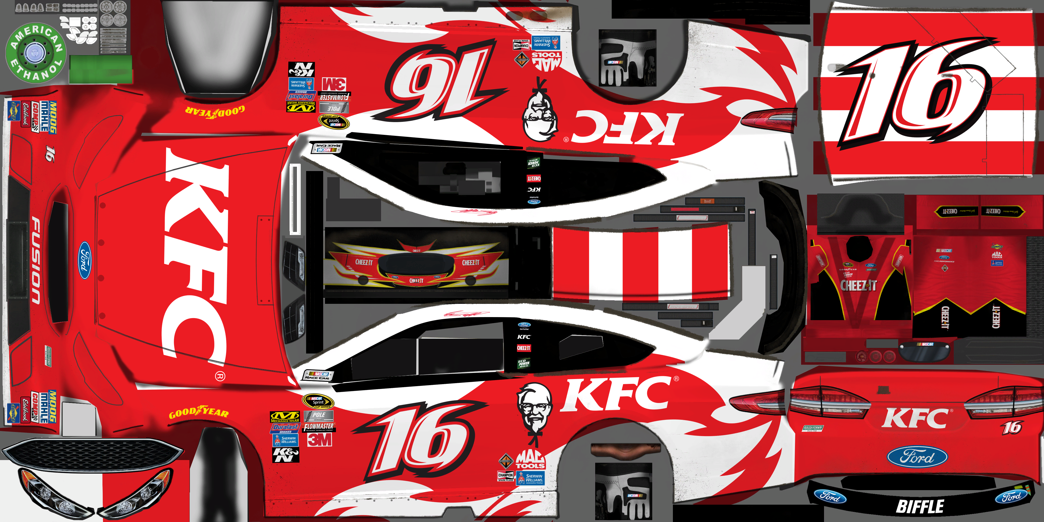 NASCAR Heat Evolution - #16 Greg Biffle (KFC)