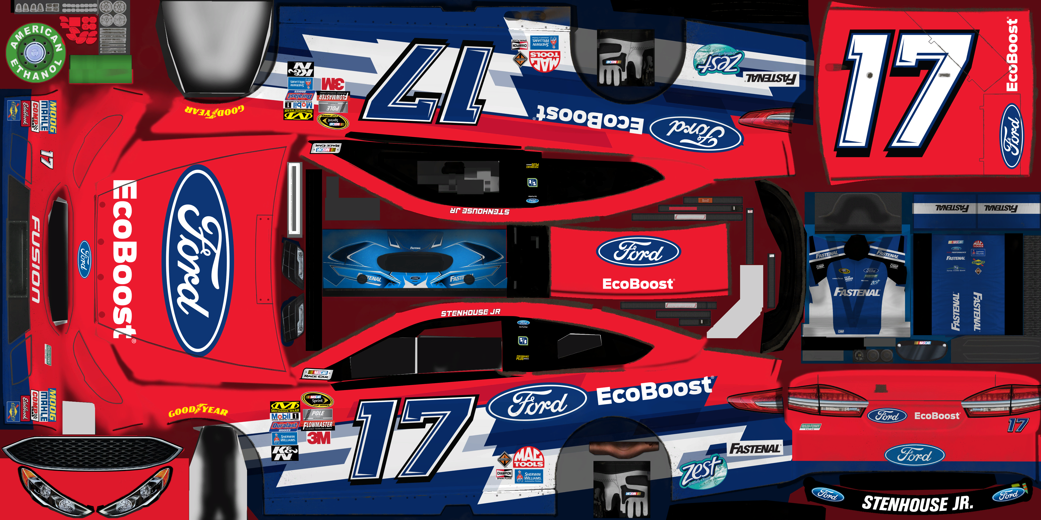 NASCAR Heat Evolution - #17 Ricky Stenhouse Jr. (Ford EcoBoost)