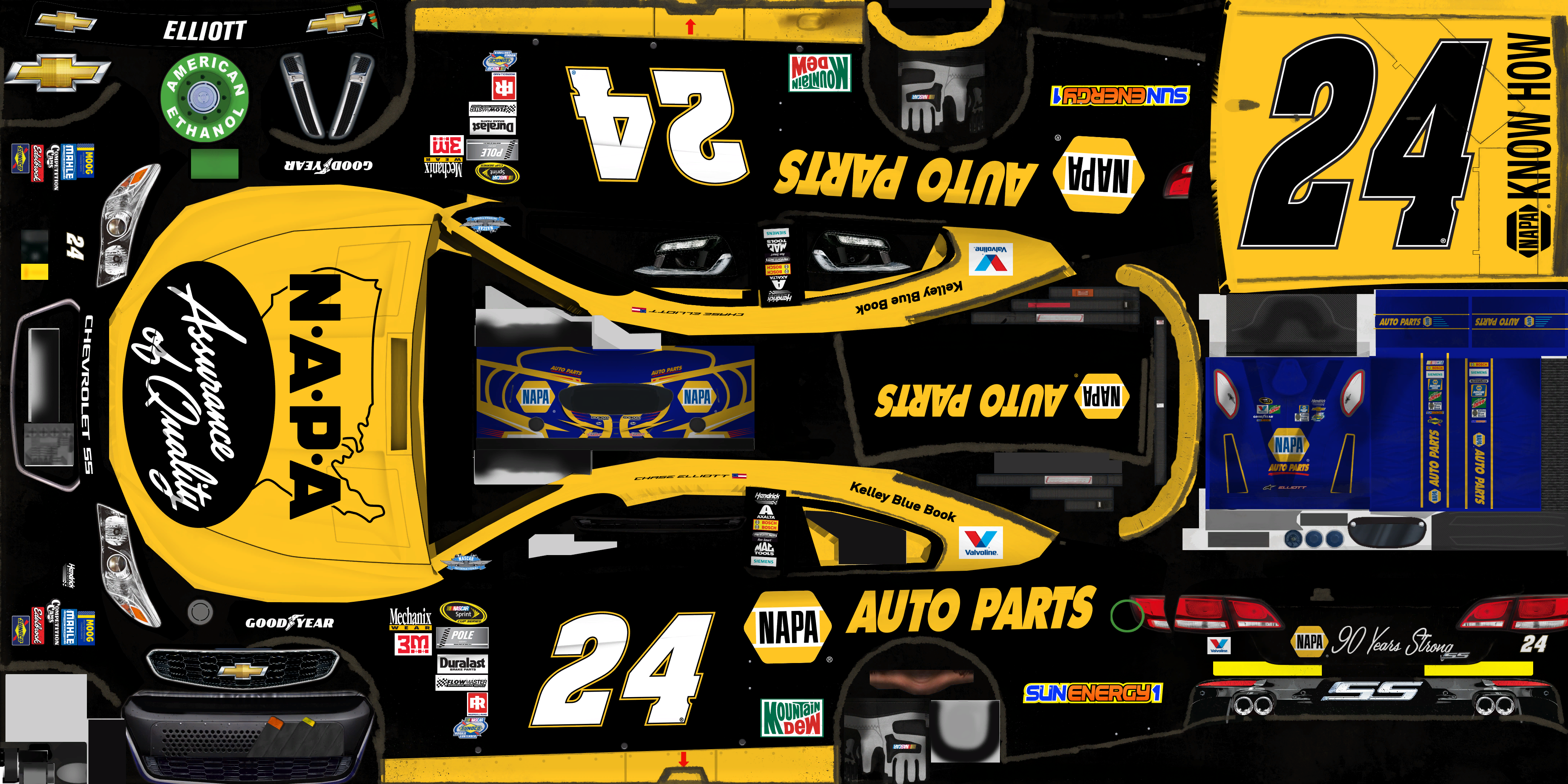 #24 Chase Elliott (NAPA Throwback)