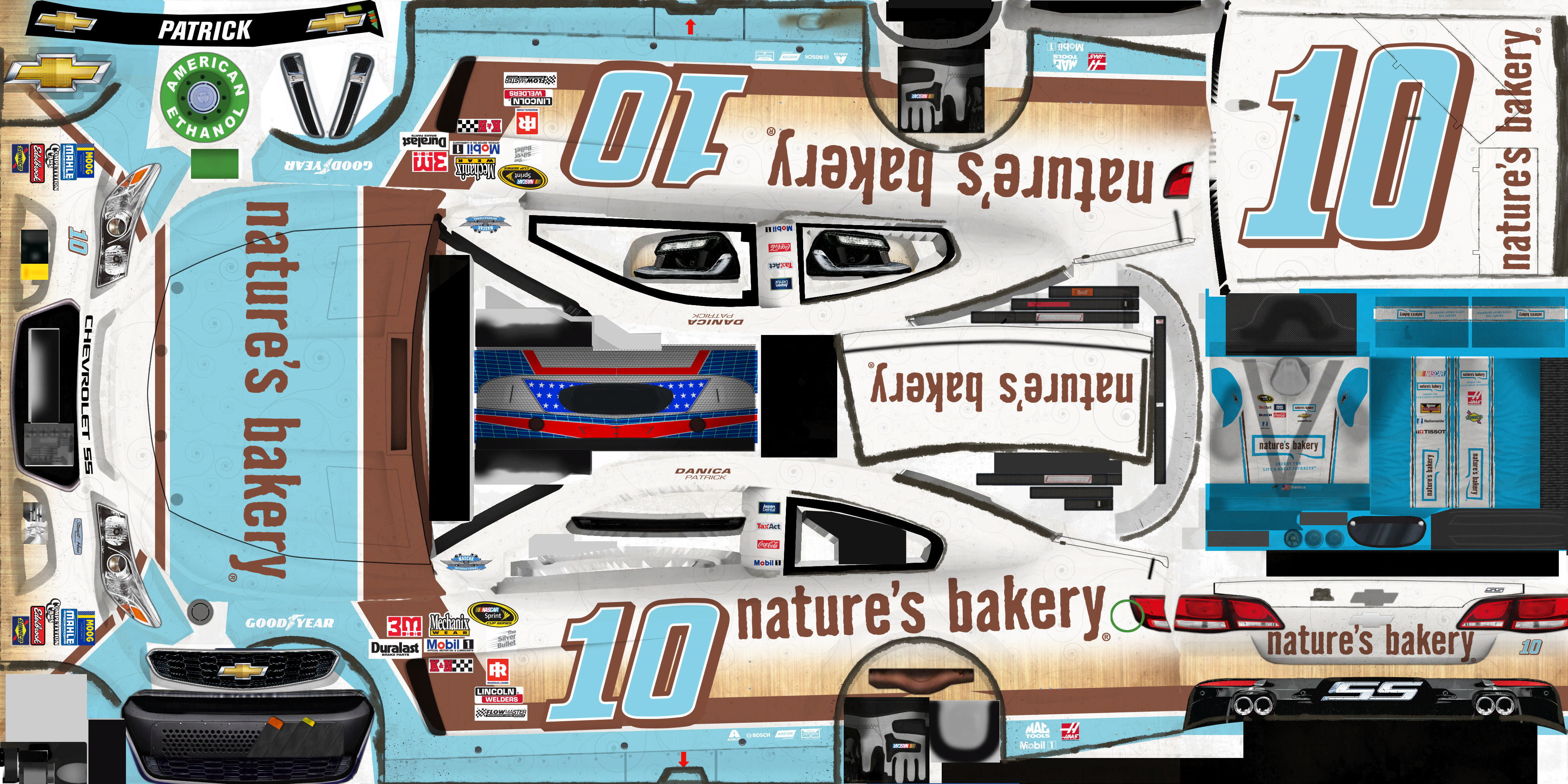 NASCAR Heat Evolution - #10 Danica Patrick (Nature's Bakery Throwback)