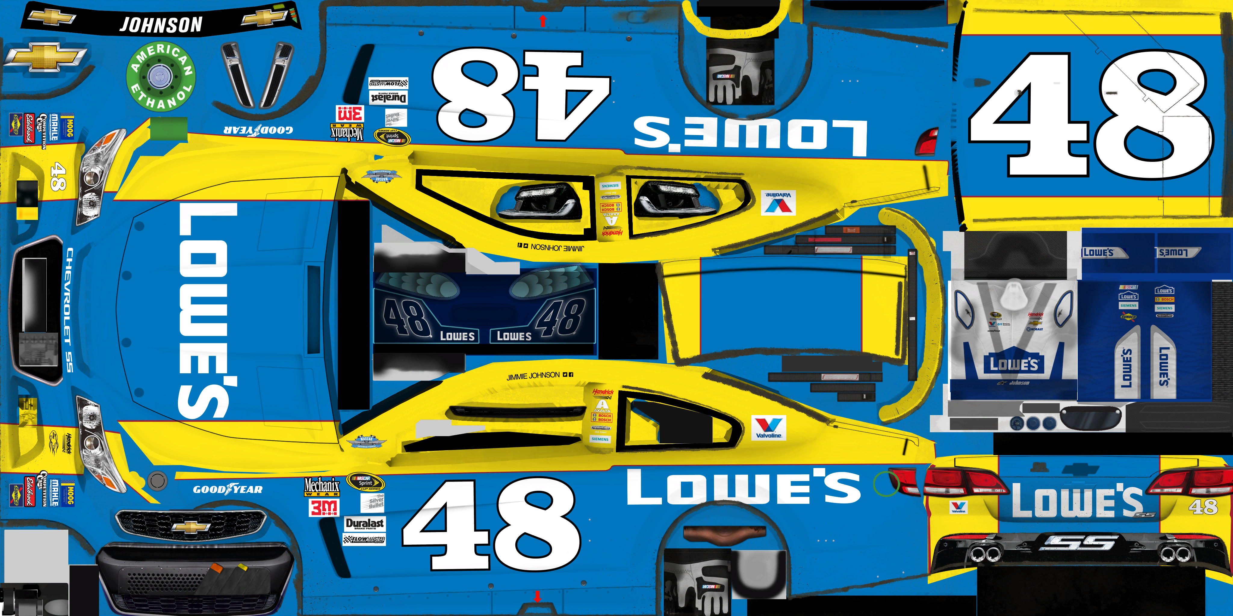 #48 Jimmie Johnson (Lowe's Throwback)