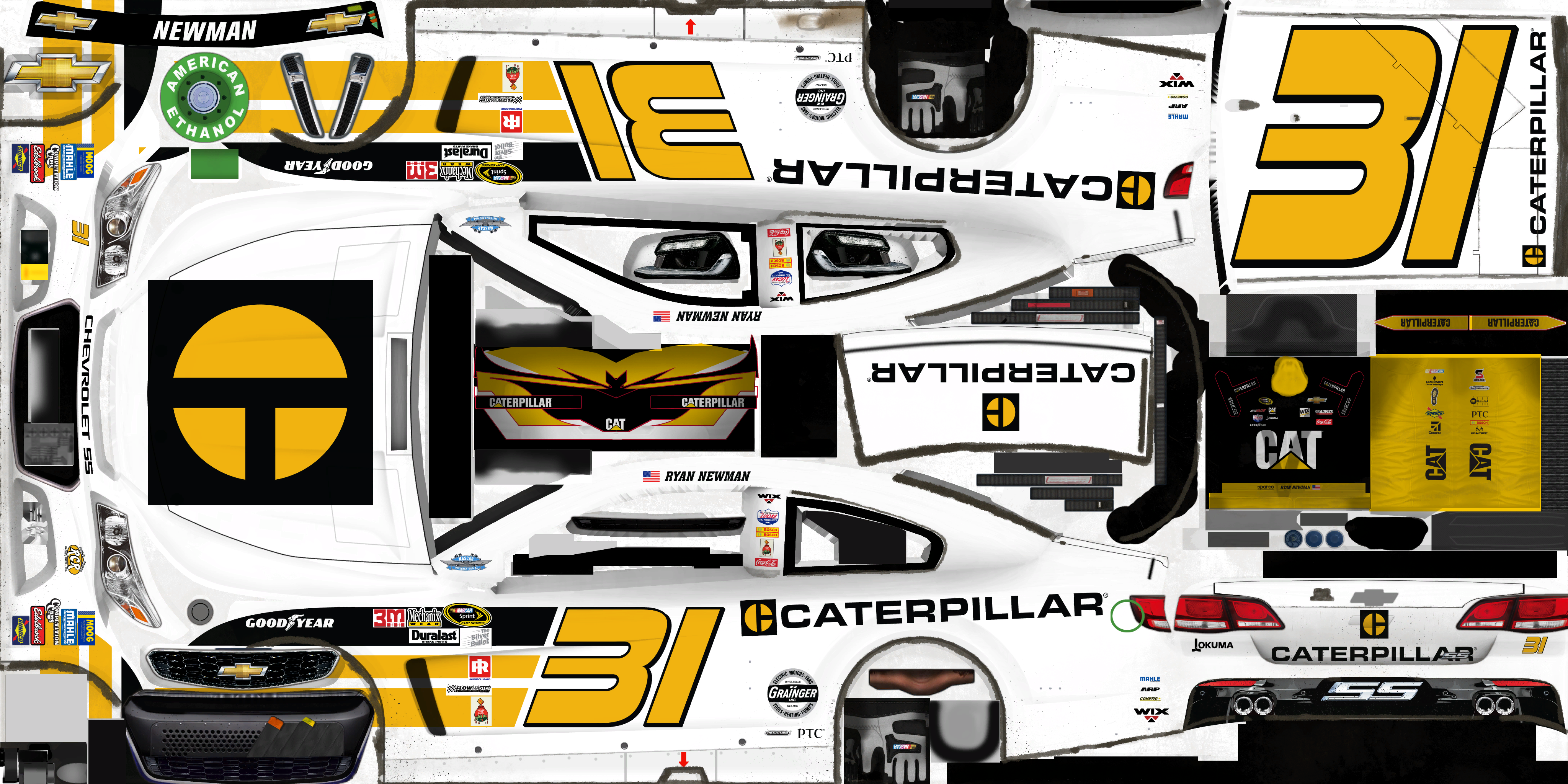 NASCAR Heat Evolution - #31 Ryan Newman (Caterpillar Throwback)