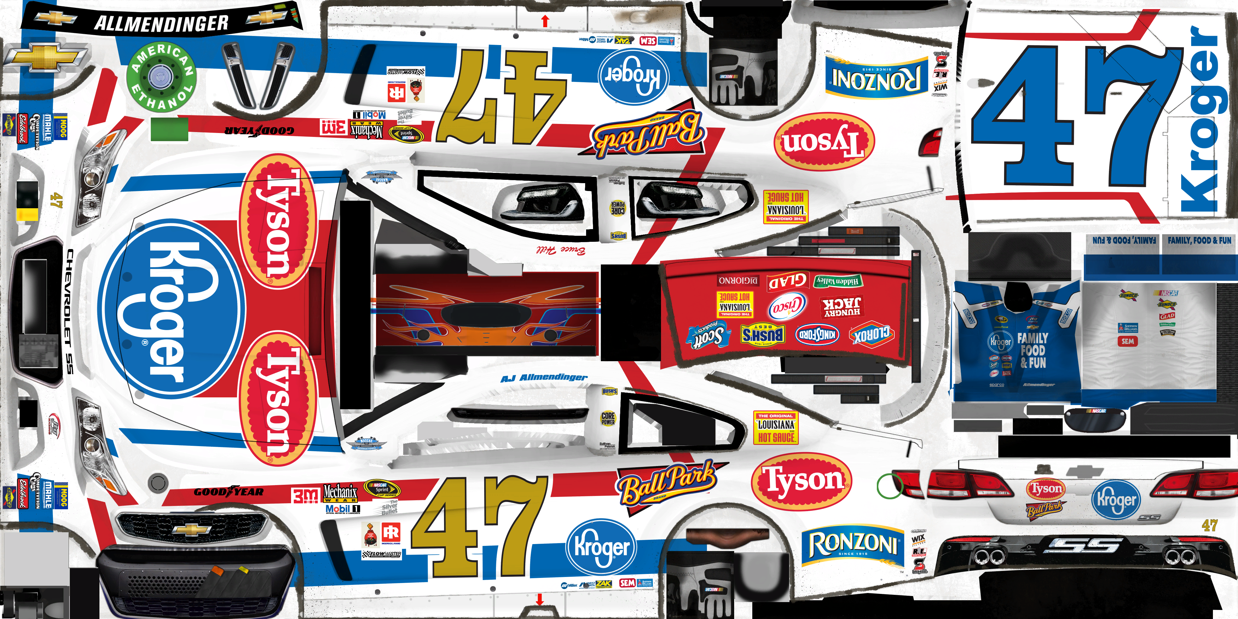 #47 A.J. Allmendinger (Kroger Throwback)