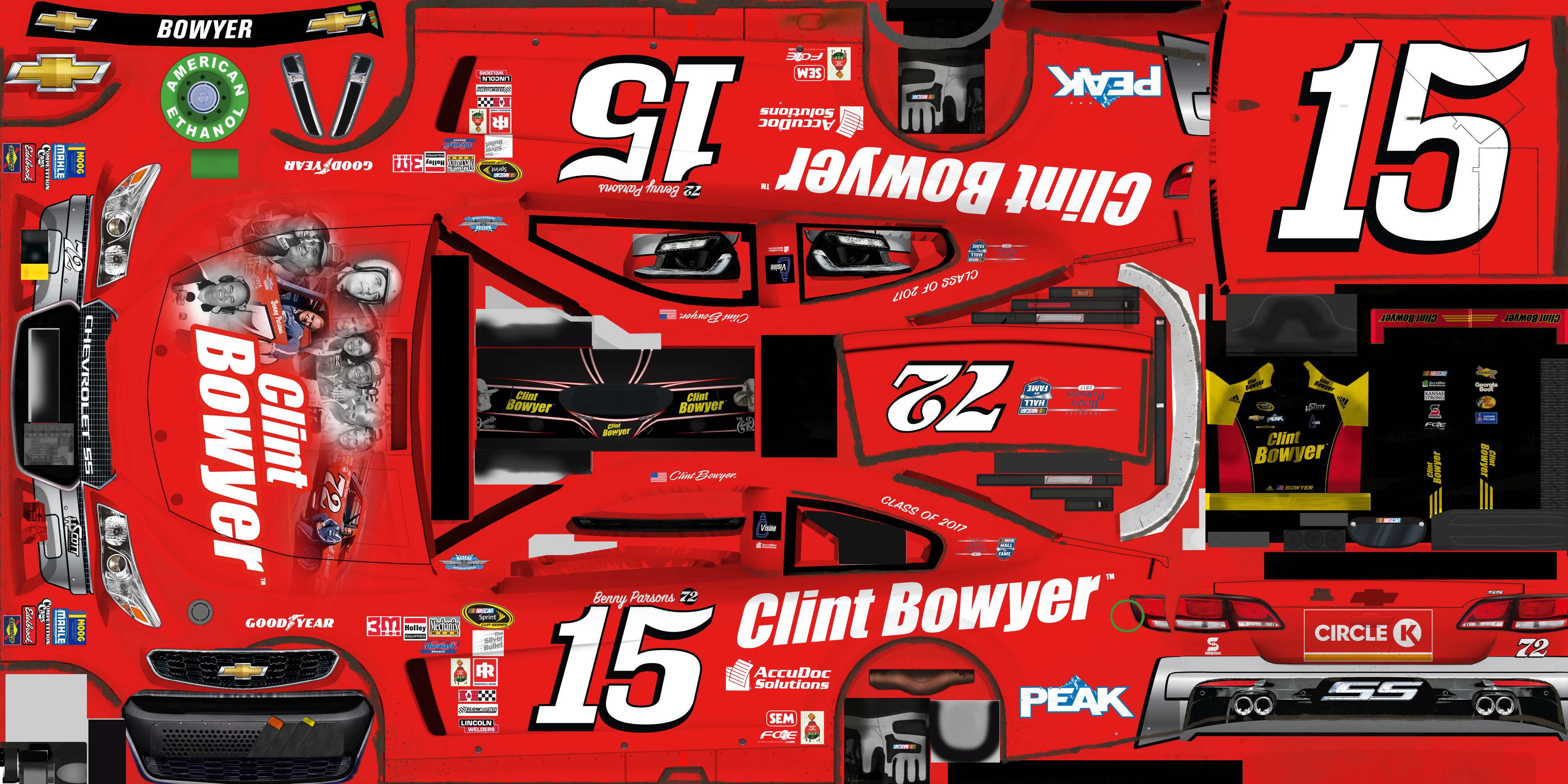 #15 Clint Bowyer (Benny Parsons Throwback)