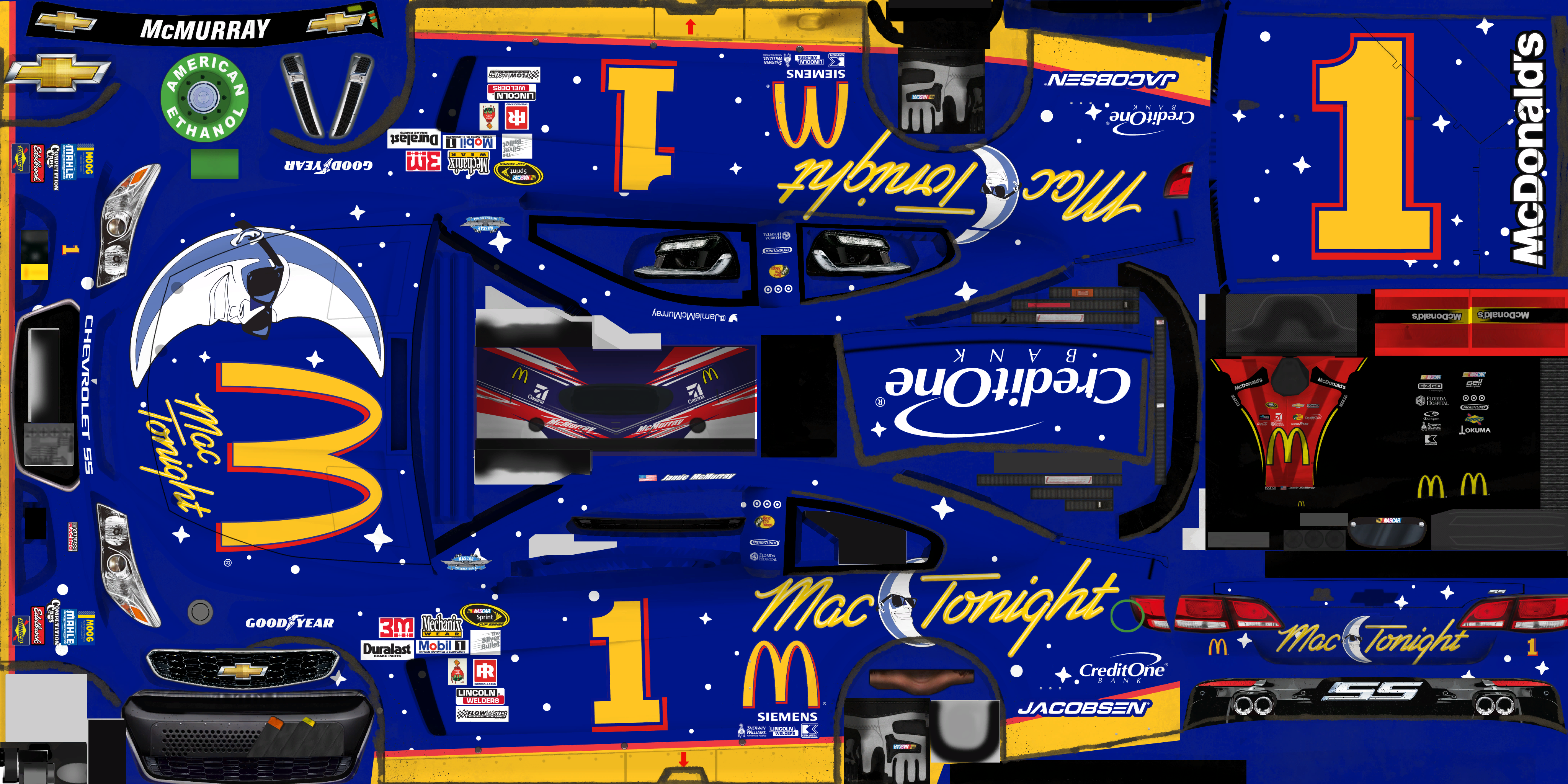 #1 Jamie McMurray (Mac Tonight Throwback)