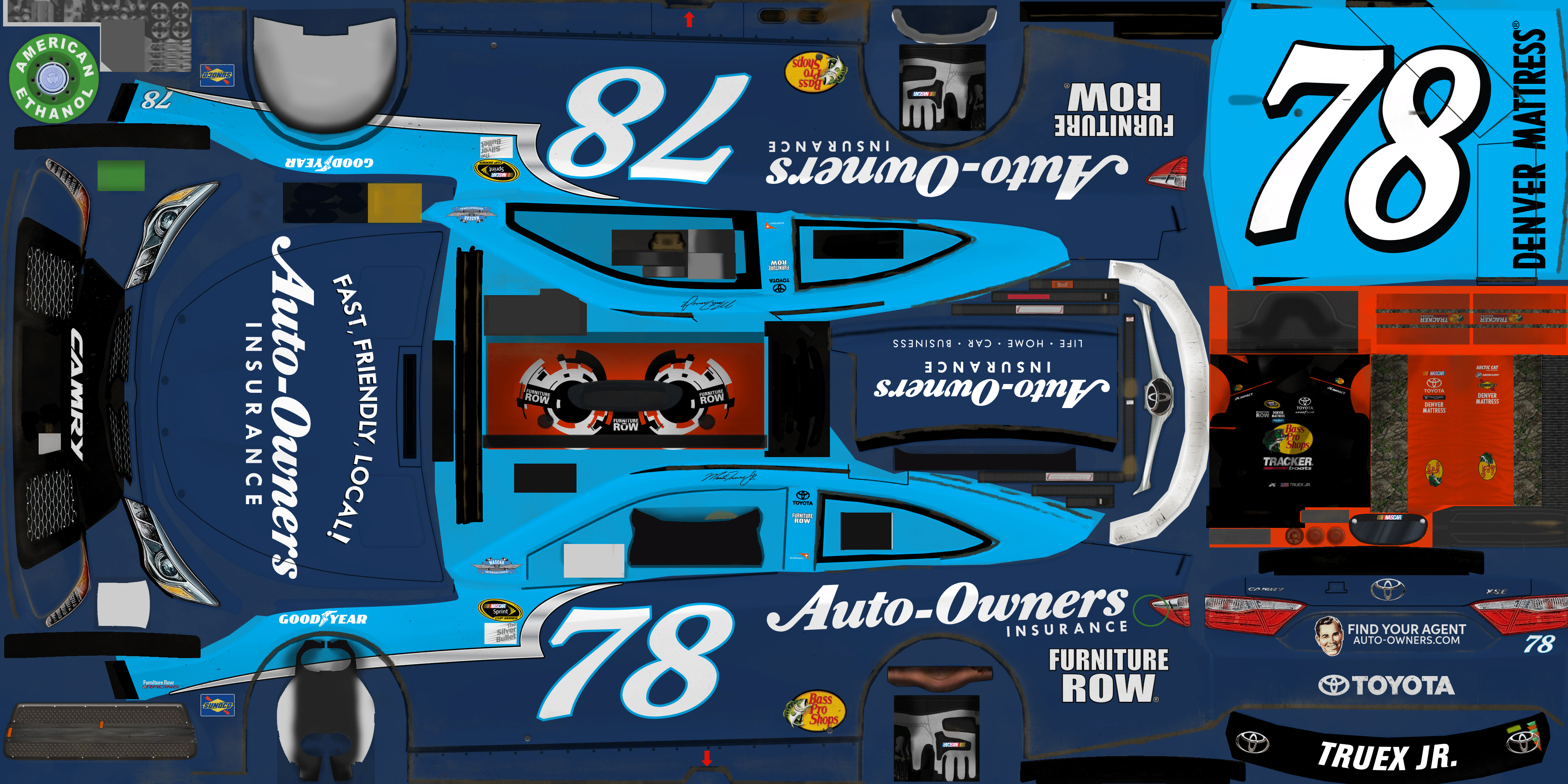 #78 Martin Truex Jr. (Auto-Owners Insurance Throwback)