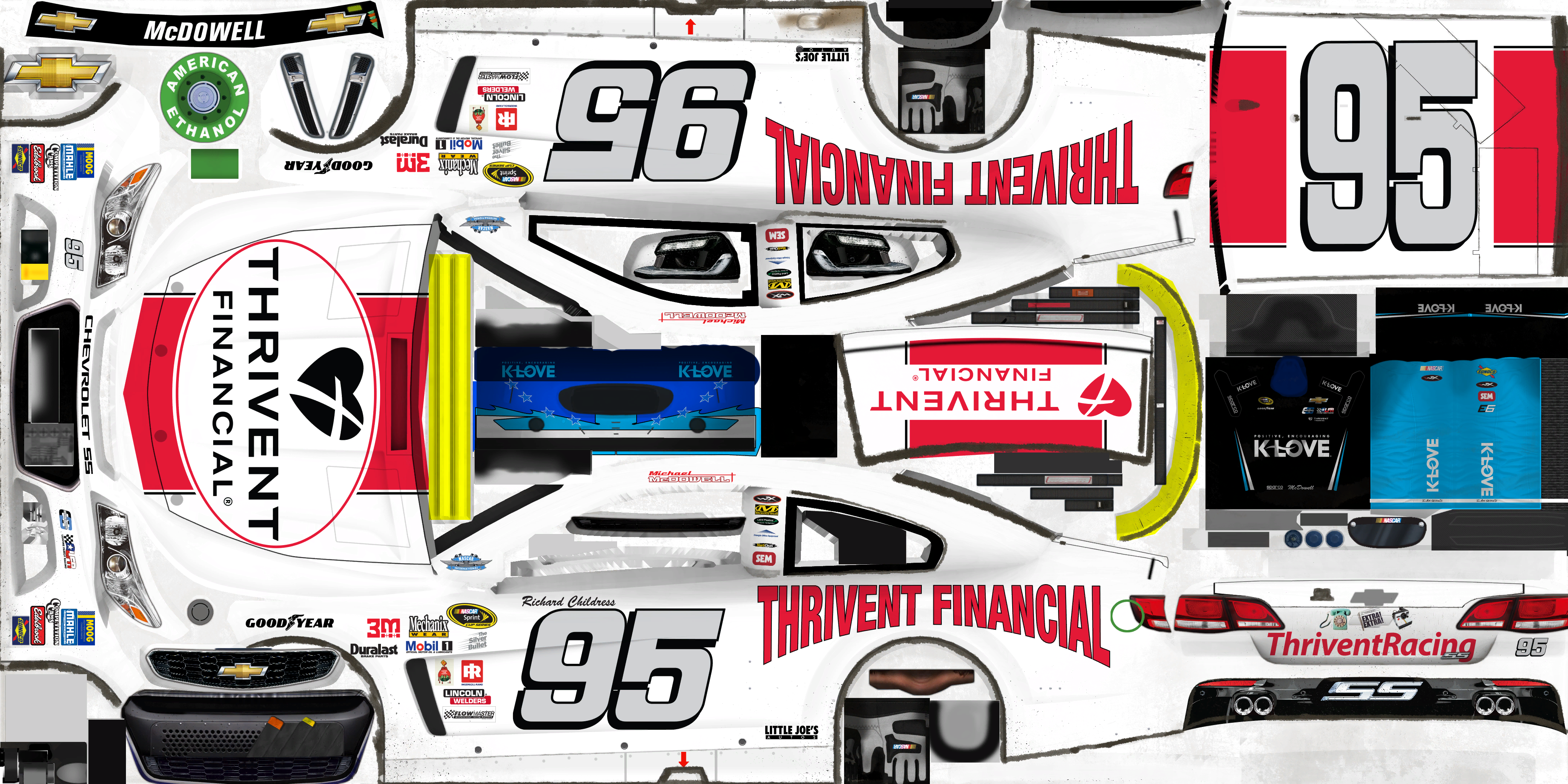 NASCAR Heat Evolution - #95 Michael McDowell (Thrivent Financial Throwback)