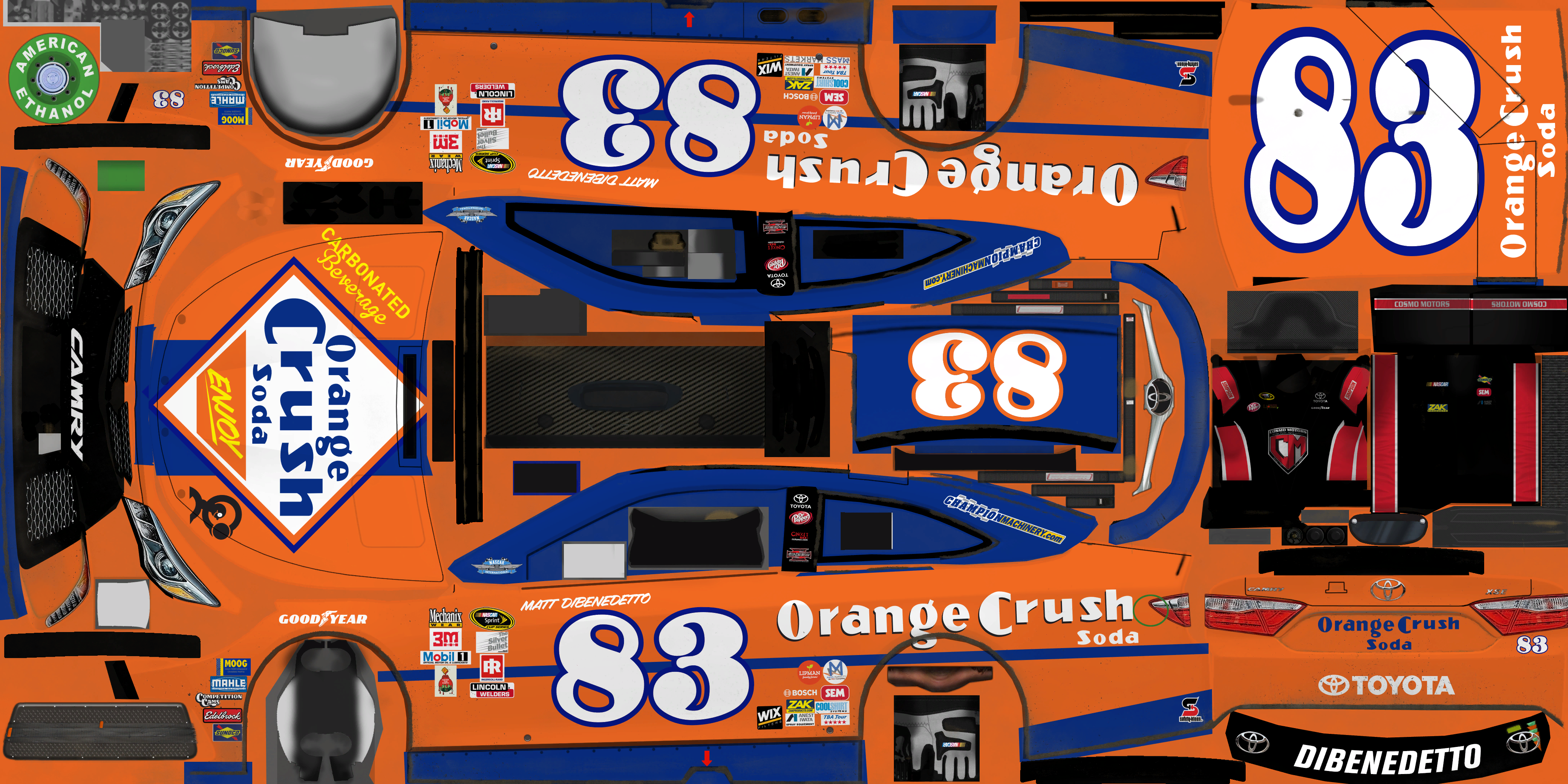 NASCAR Heat Evolution - #83 Matt DiBenedetto (Orange Crush Soda Throwback)