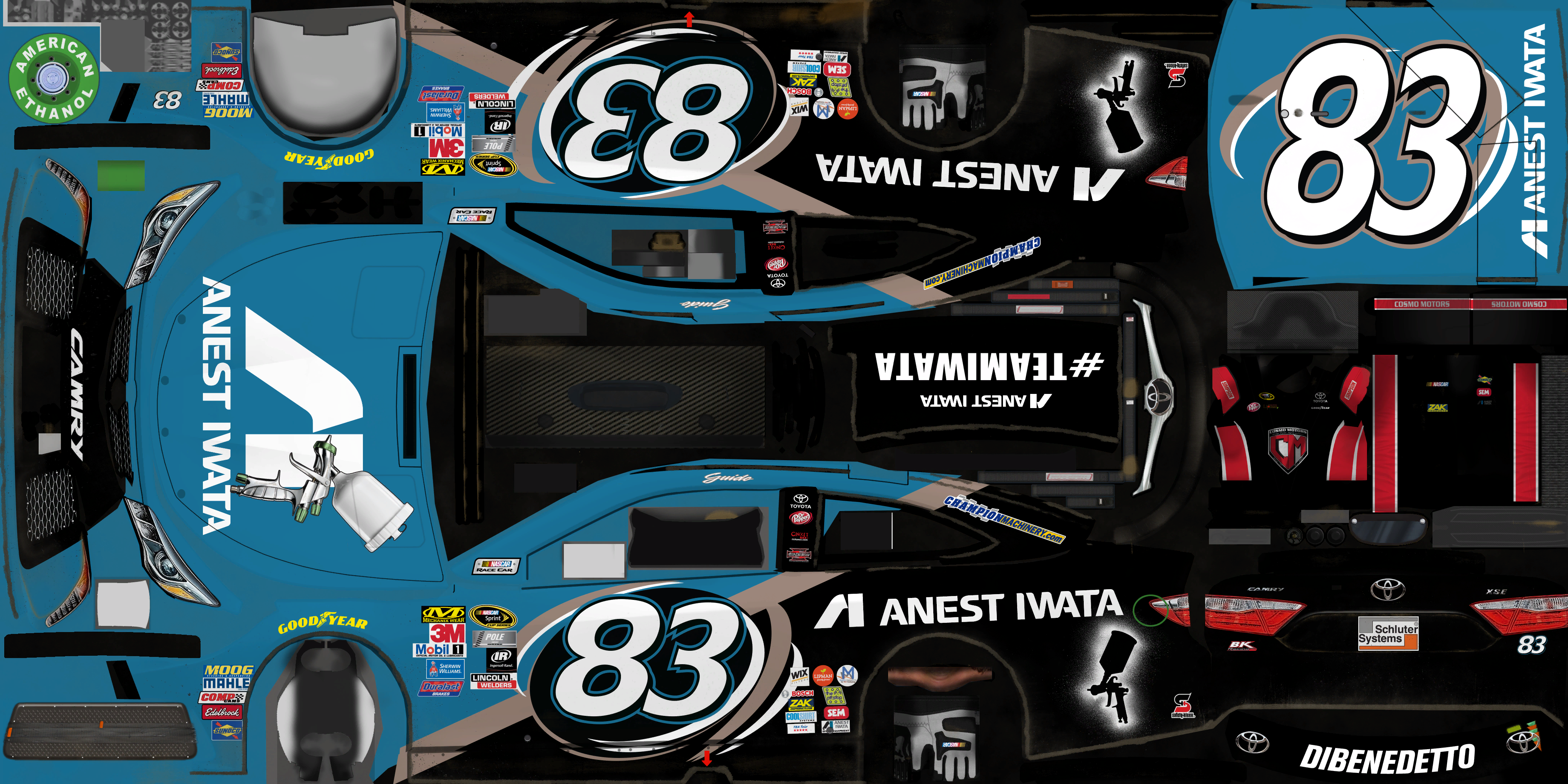 NASCAR Heat Evolution - #83 Matt DiBenedetto (Anest Iwata)