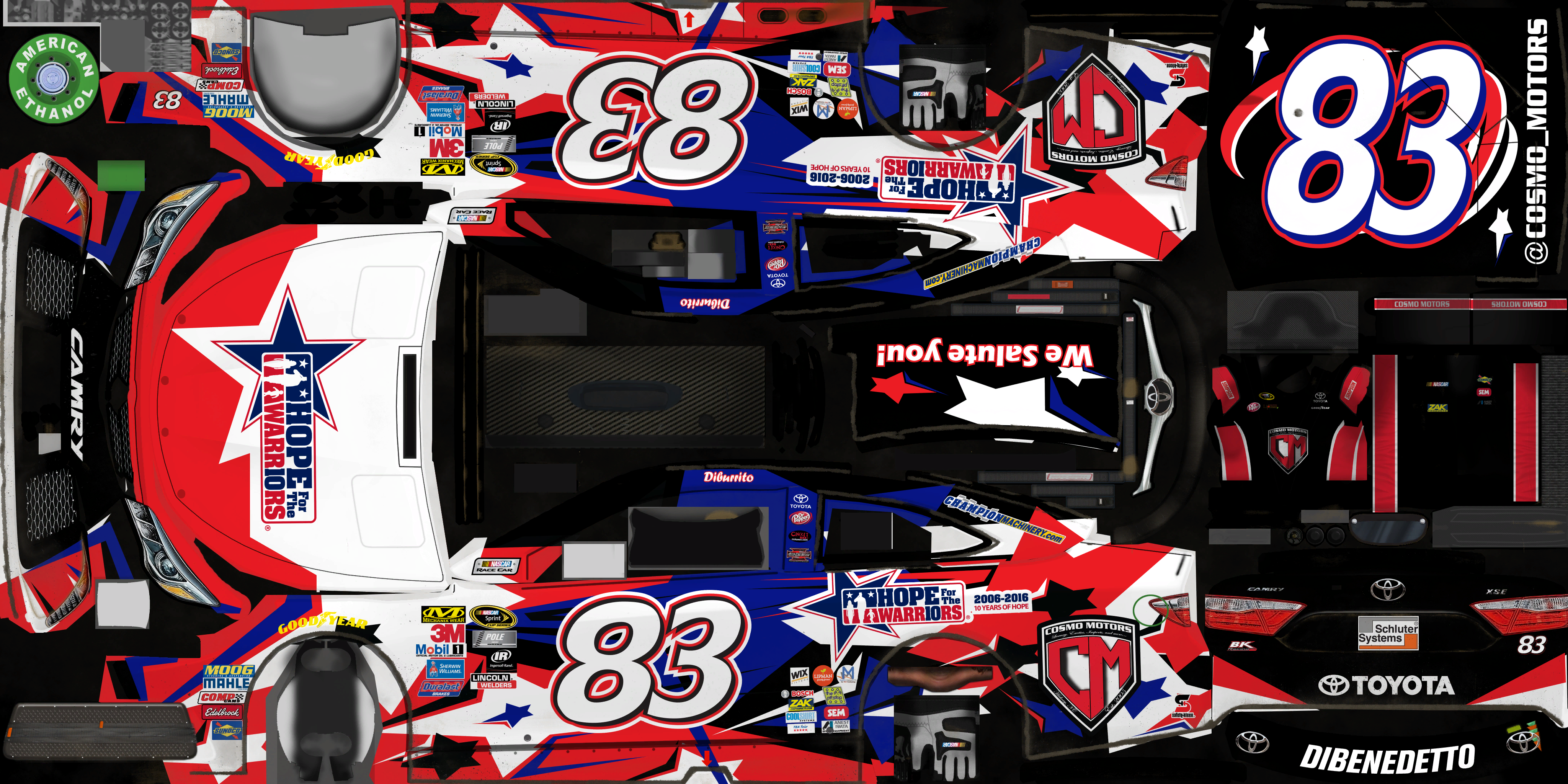 #83 Matt DiBenedetto (Hope for the Warriors)