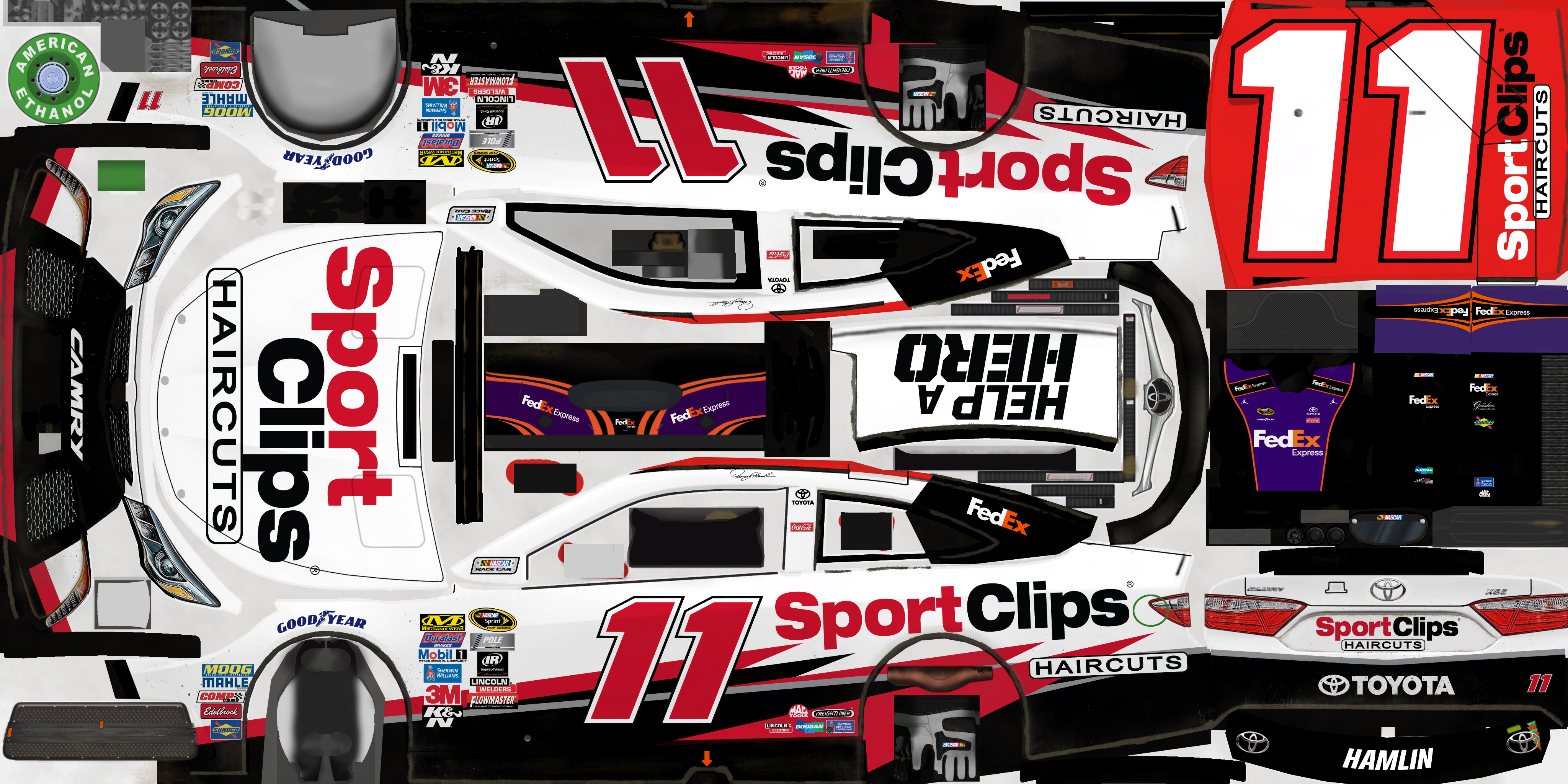 #11 Denny Hamlin (Sport Clips)