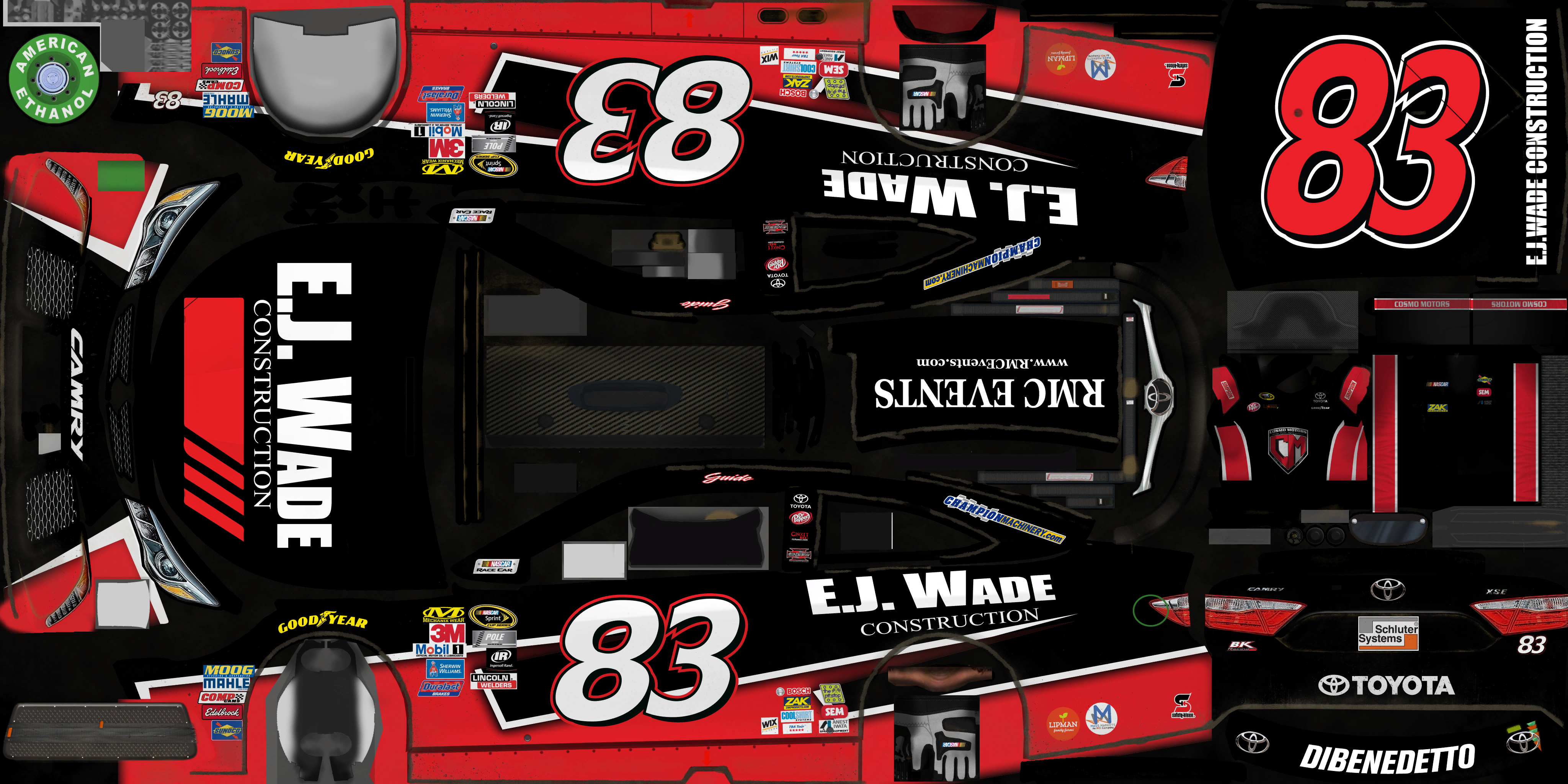 NASCAR Heat Evolution - #83 Matt DiBenedetto (E.J. Wade Construction)