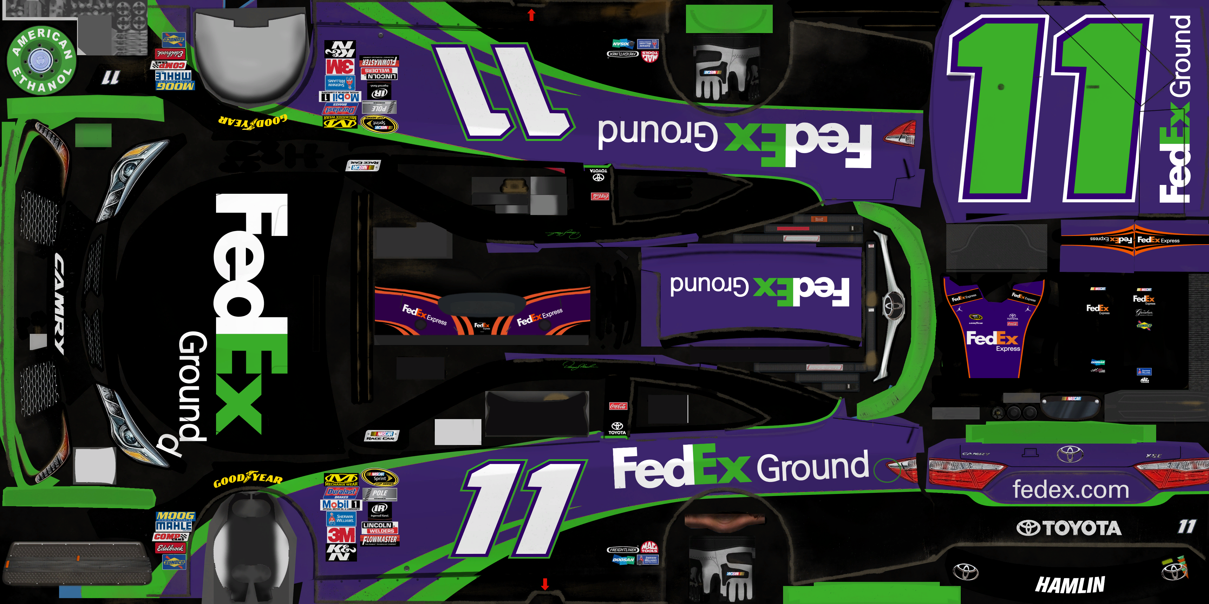 NASCAR Heat Evolution - #11 Denny Hamlin (FedEx Ground)