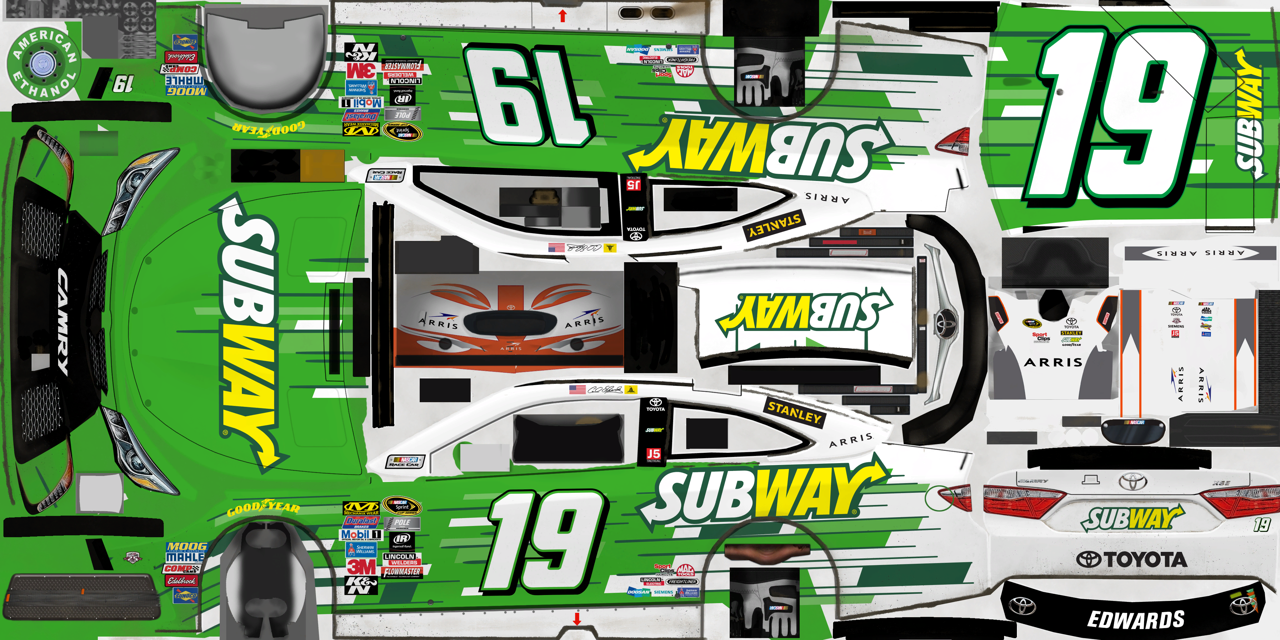 NASCAR Heat Evolution - #19 Carl Edwards (SUBWAY)