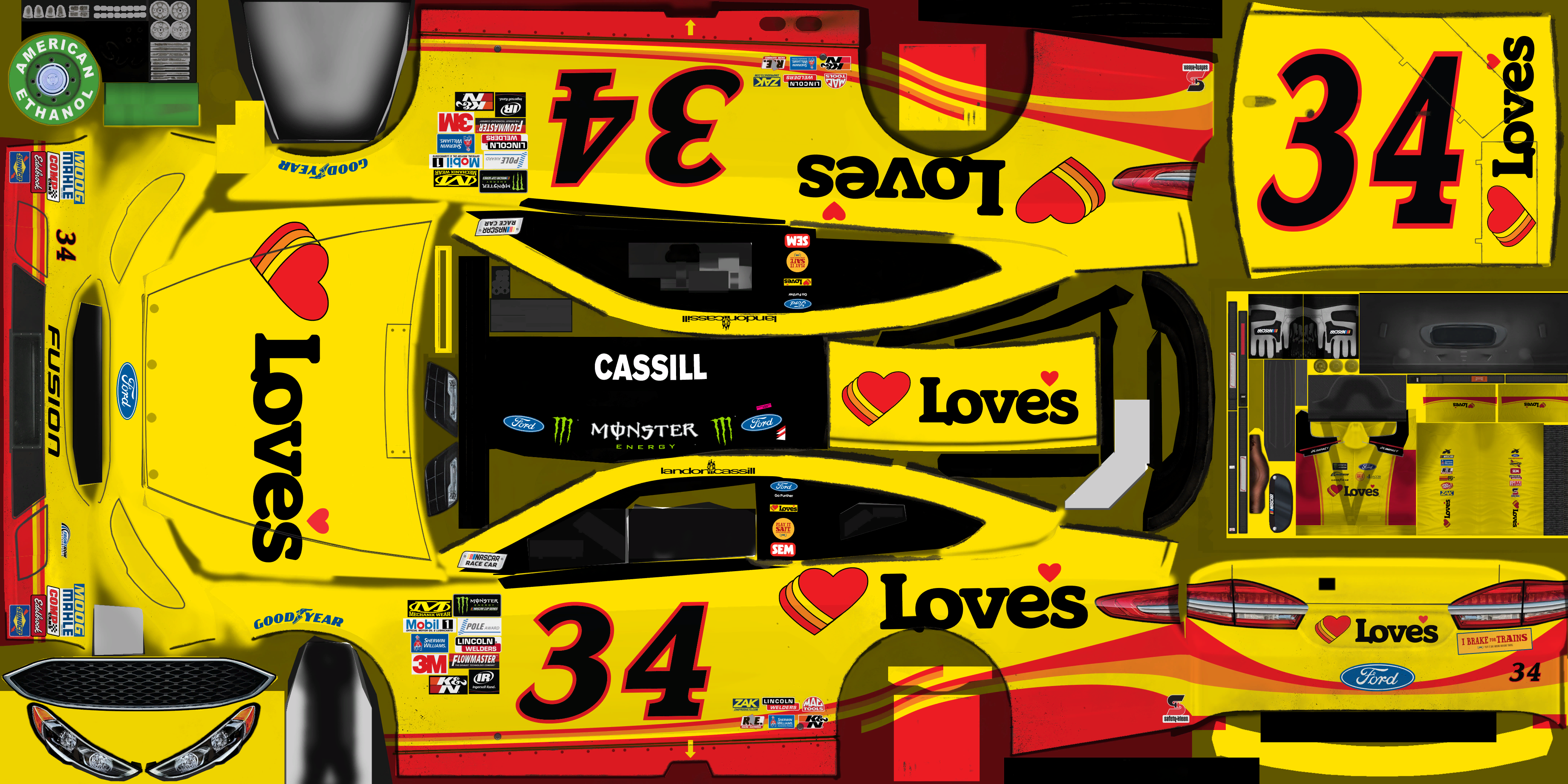 NASCAR Heat 2 - #34 Landon Cassill