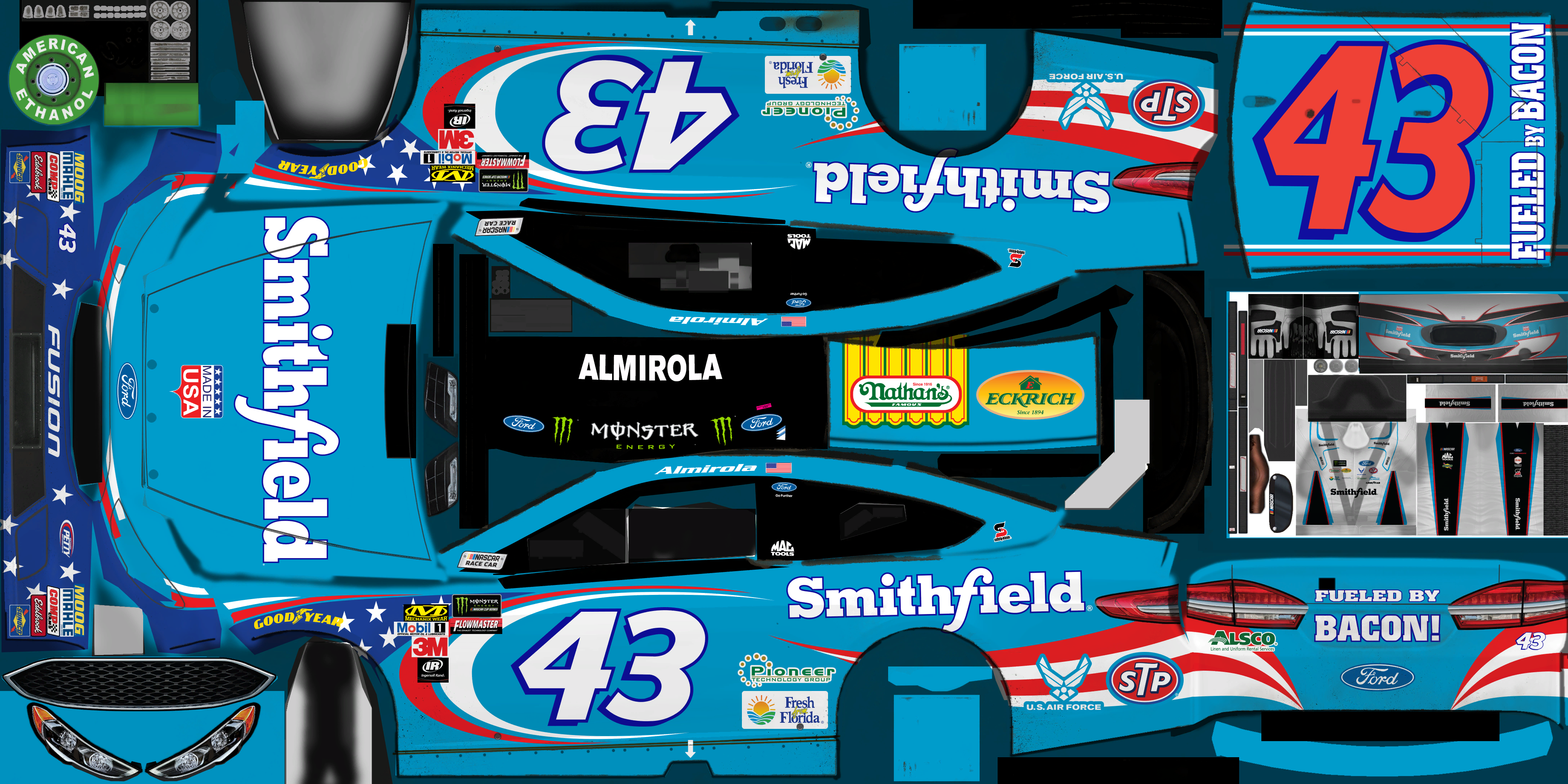 NASCAR Heat 2 - #43 Aric Almirola