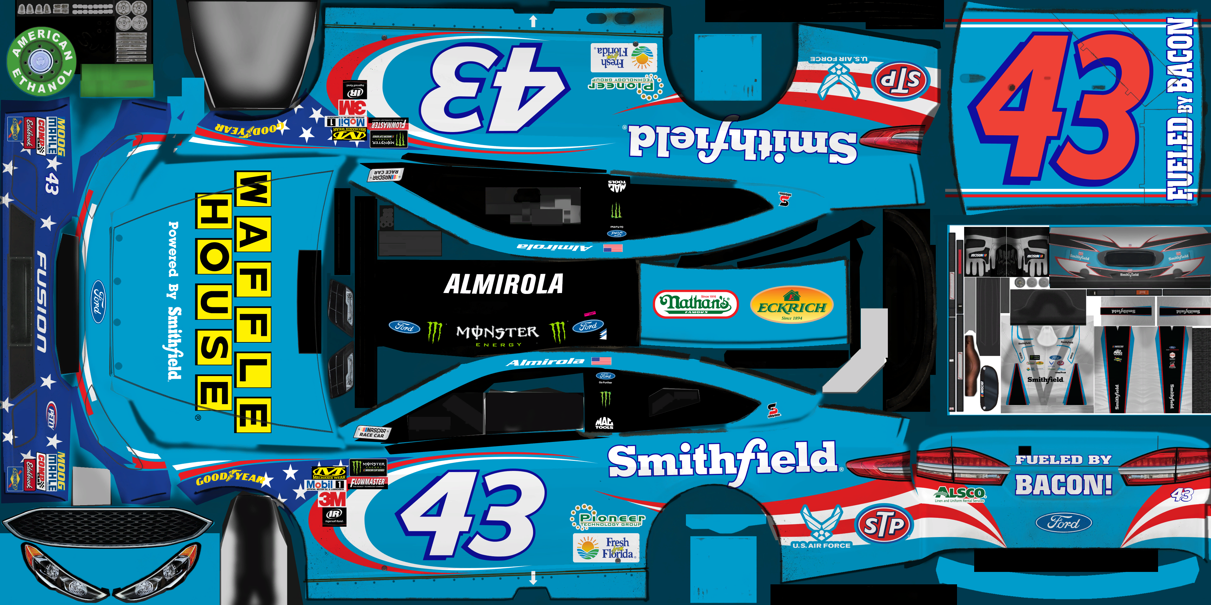 #43 Aric Almirola (Atlanta)