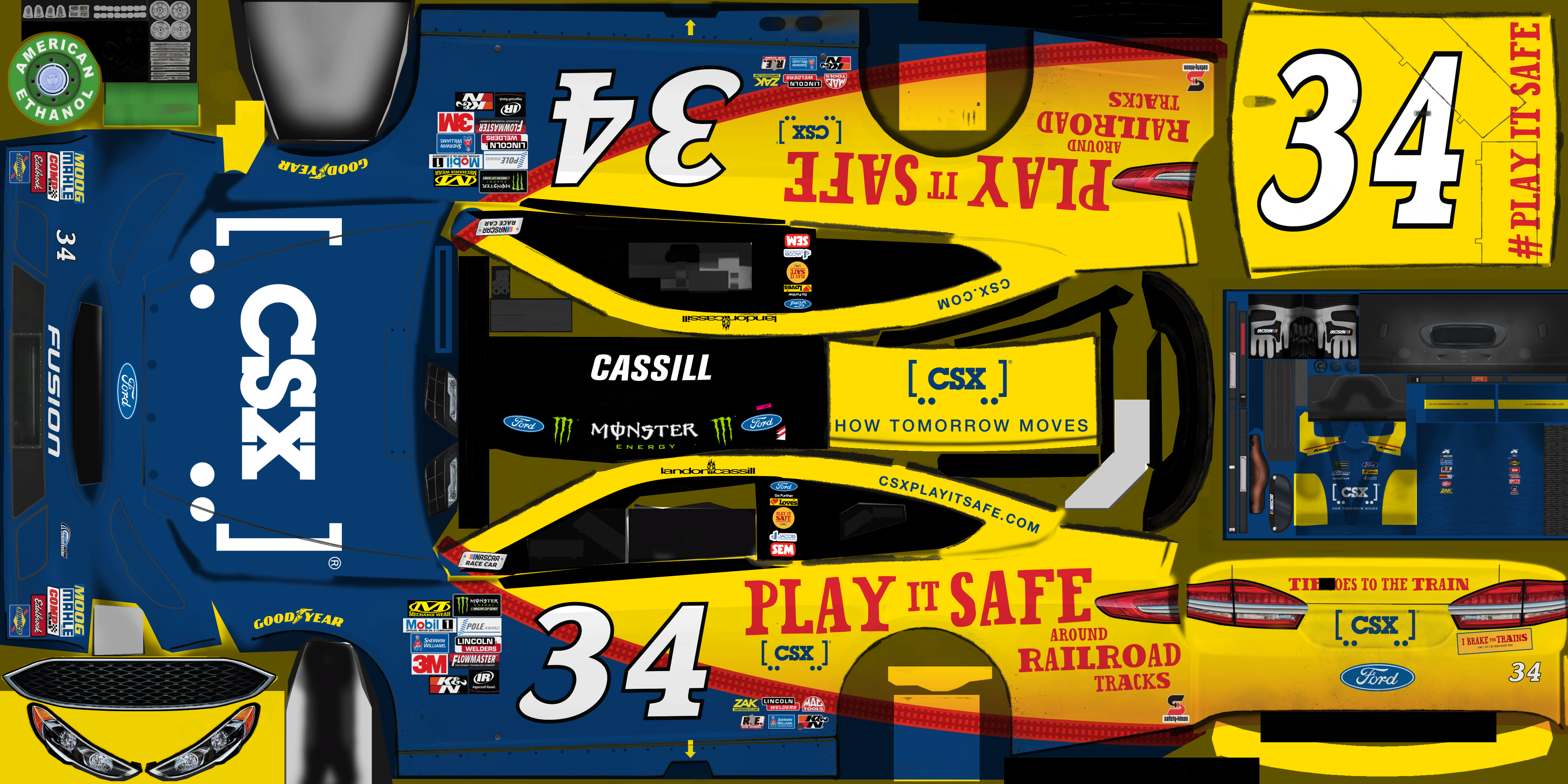 NASCAR Heat 2 - #34 Landon Cassill (Atlanta)