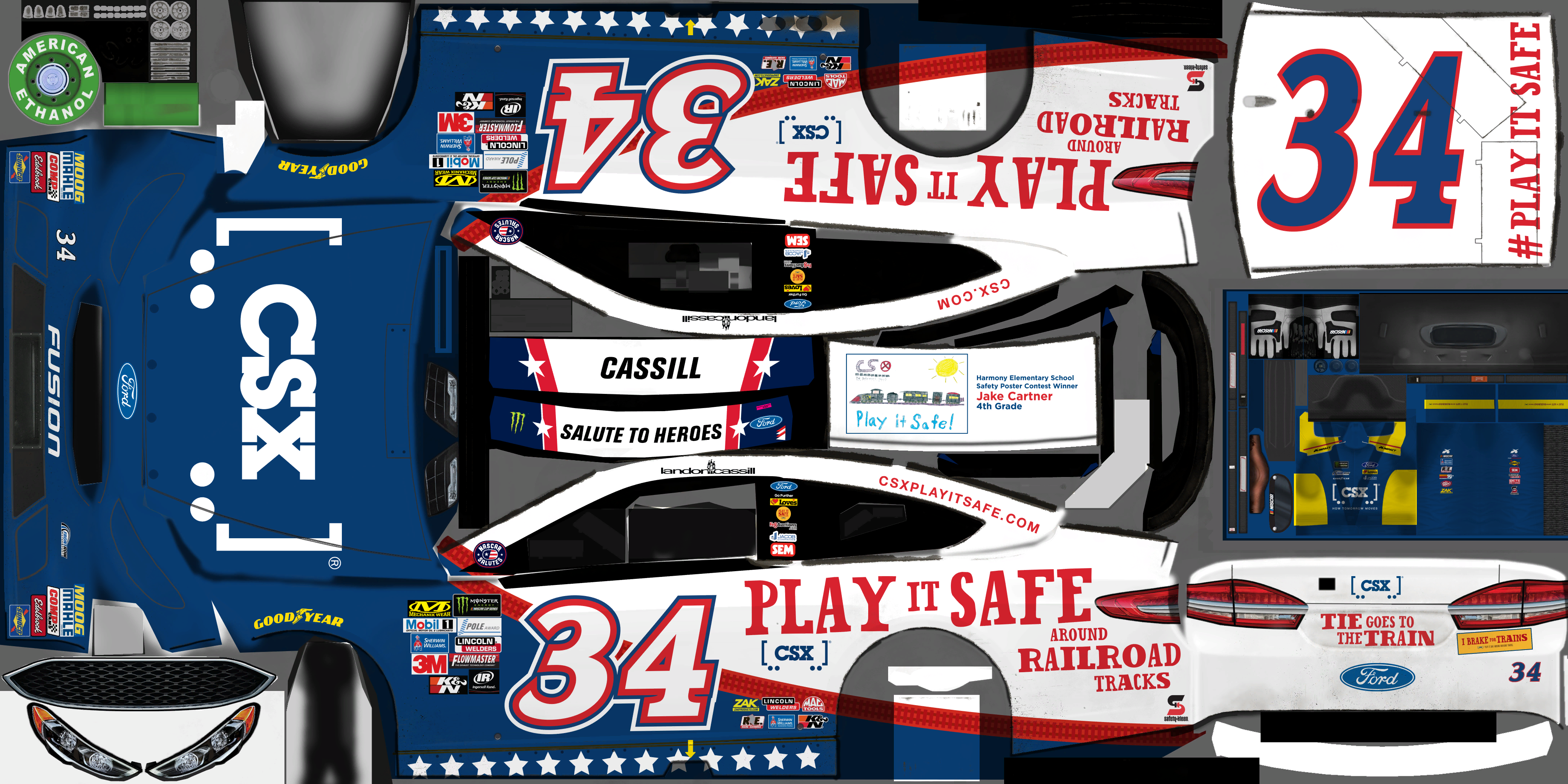 NASCAR Heat 2 - #34 Landon Cassill