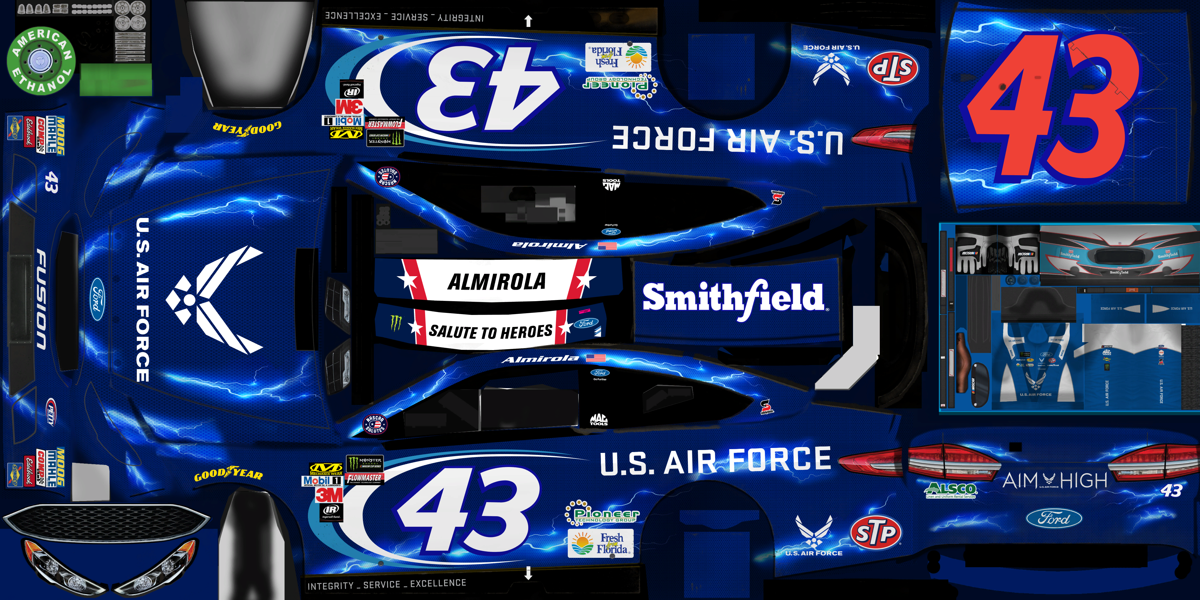 NASCAR Heat 2 - #43 Aric Almirola