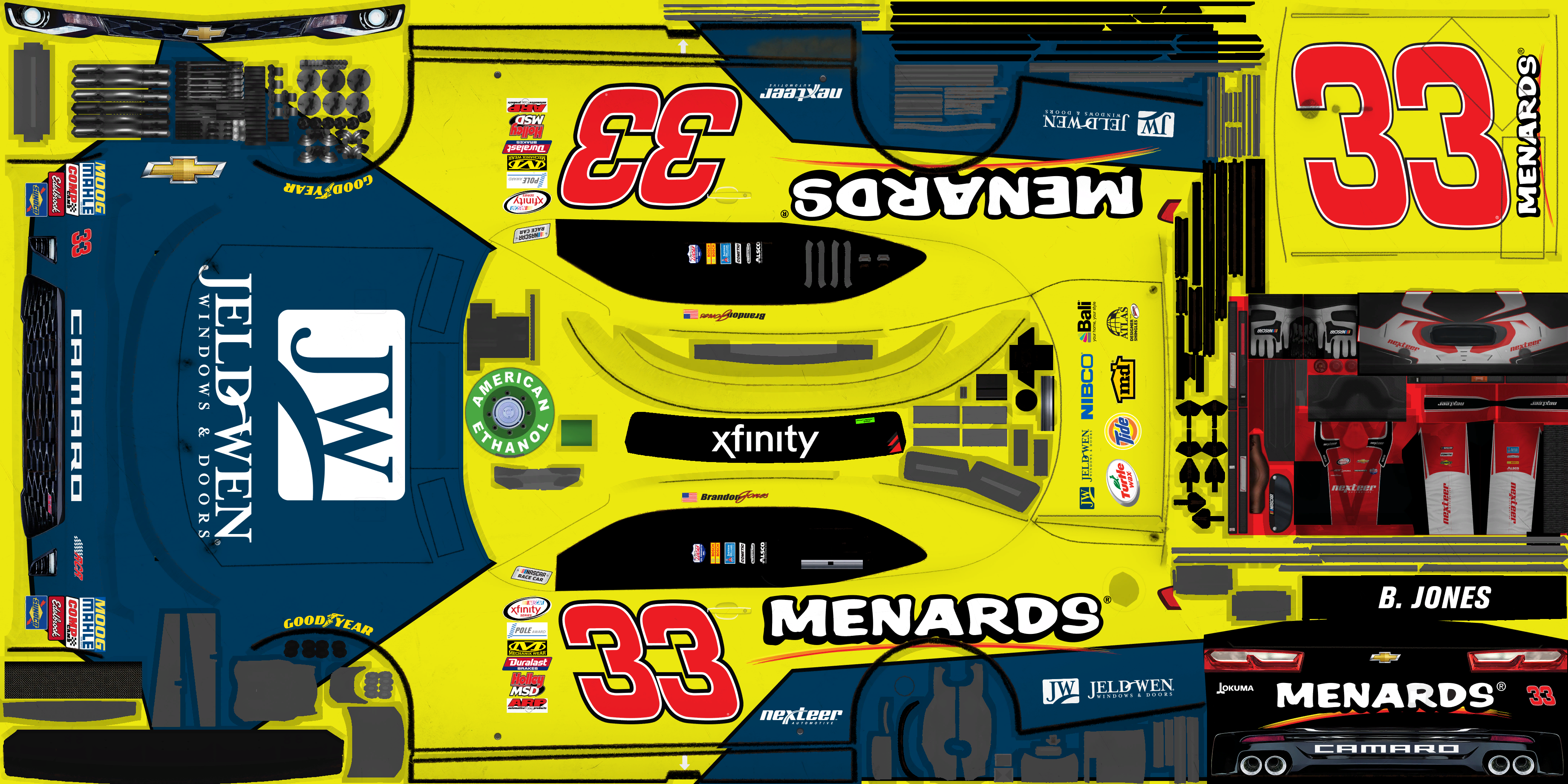 NASCAR Heat 2 - #33 Brandon Jones (Iowa II)