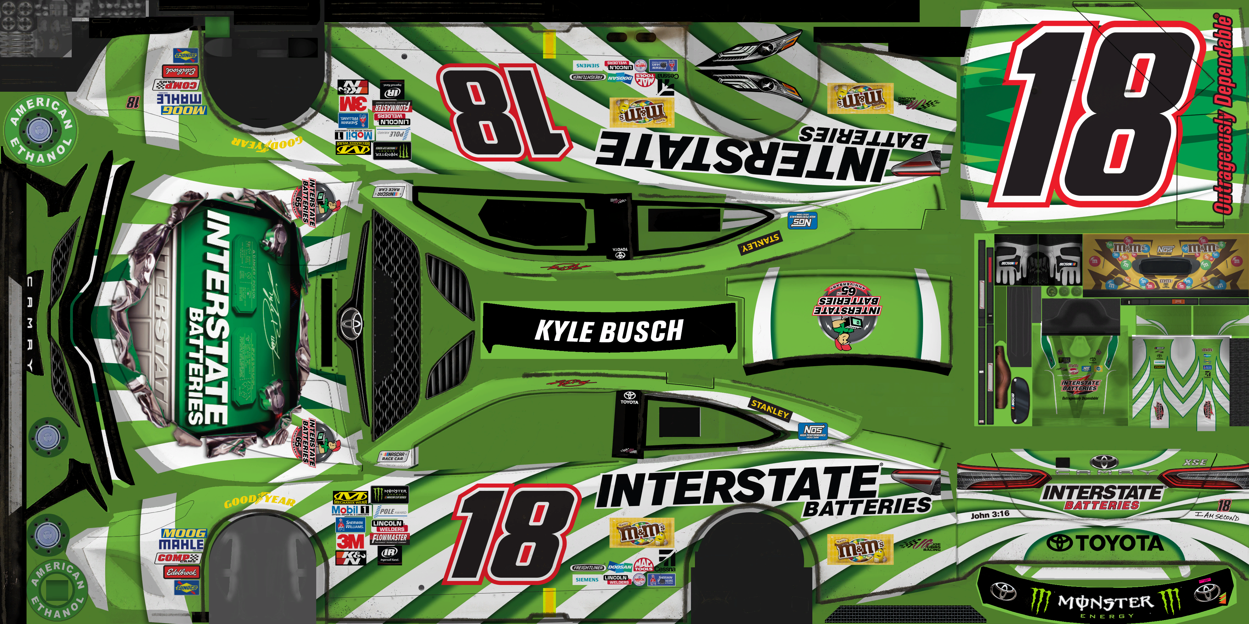 NASCAR Heat 2 - #18 Kyle Busch (Auto Club)
