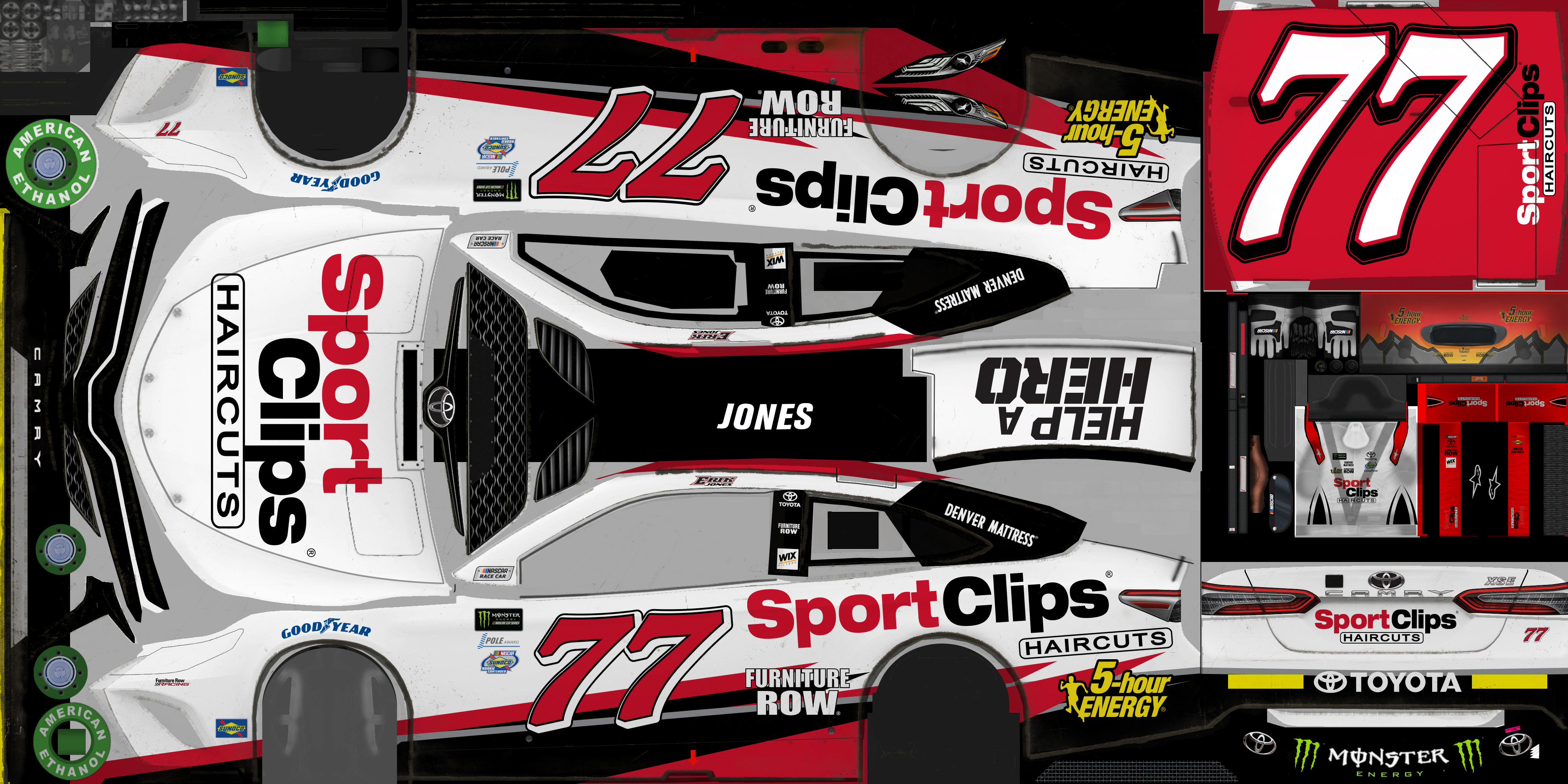 #77 Erik Jones (Bristol)