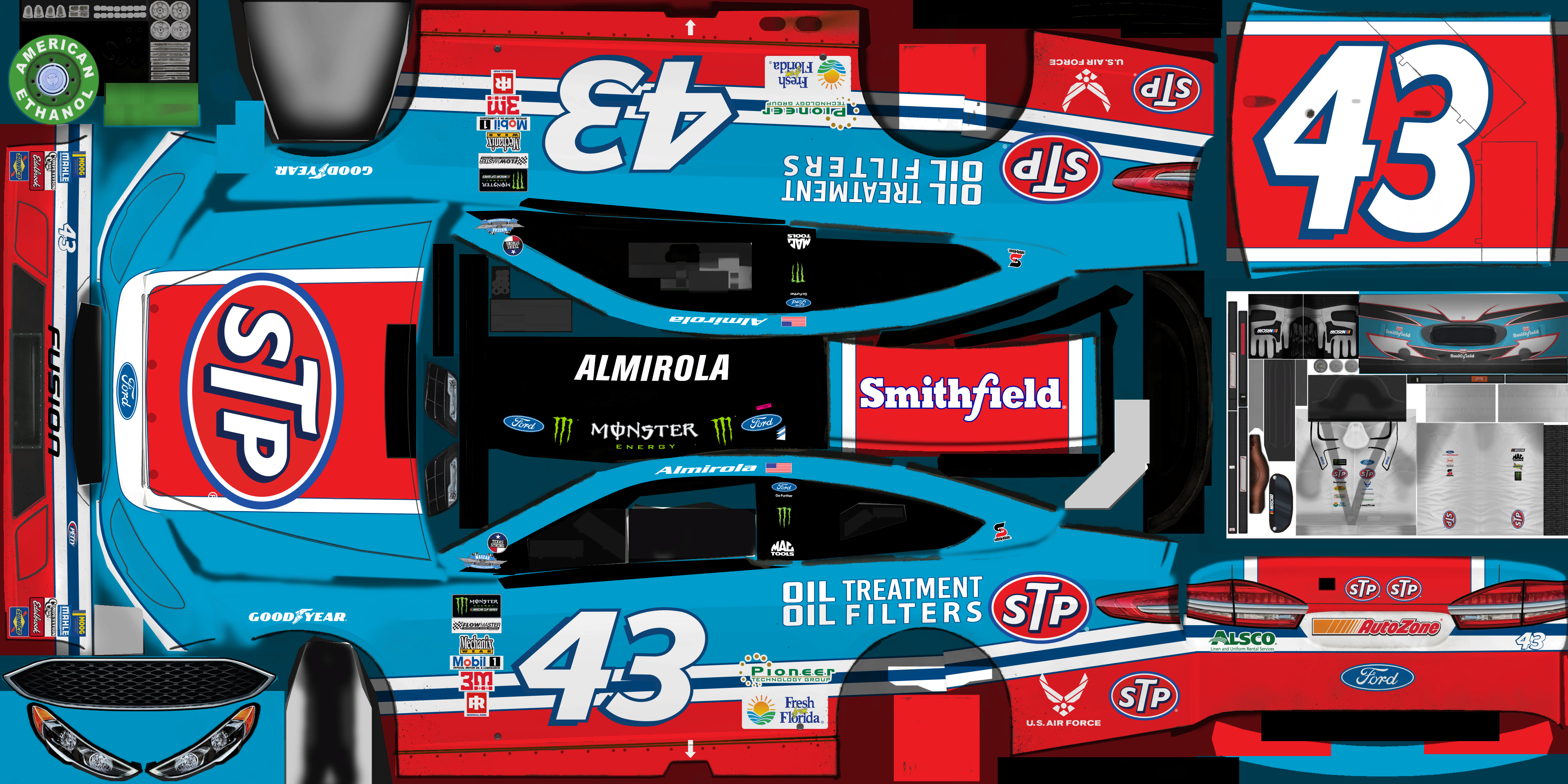 NASCAR Heat 2 - #43 Aric Almirola