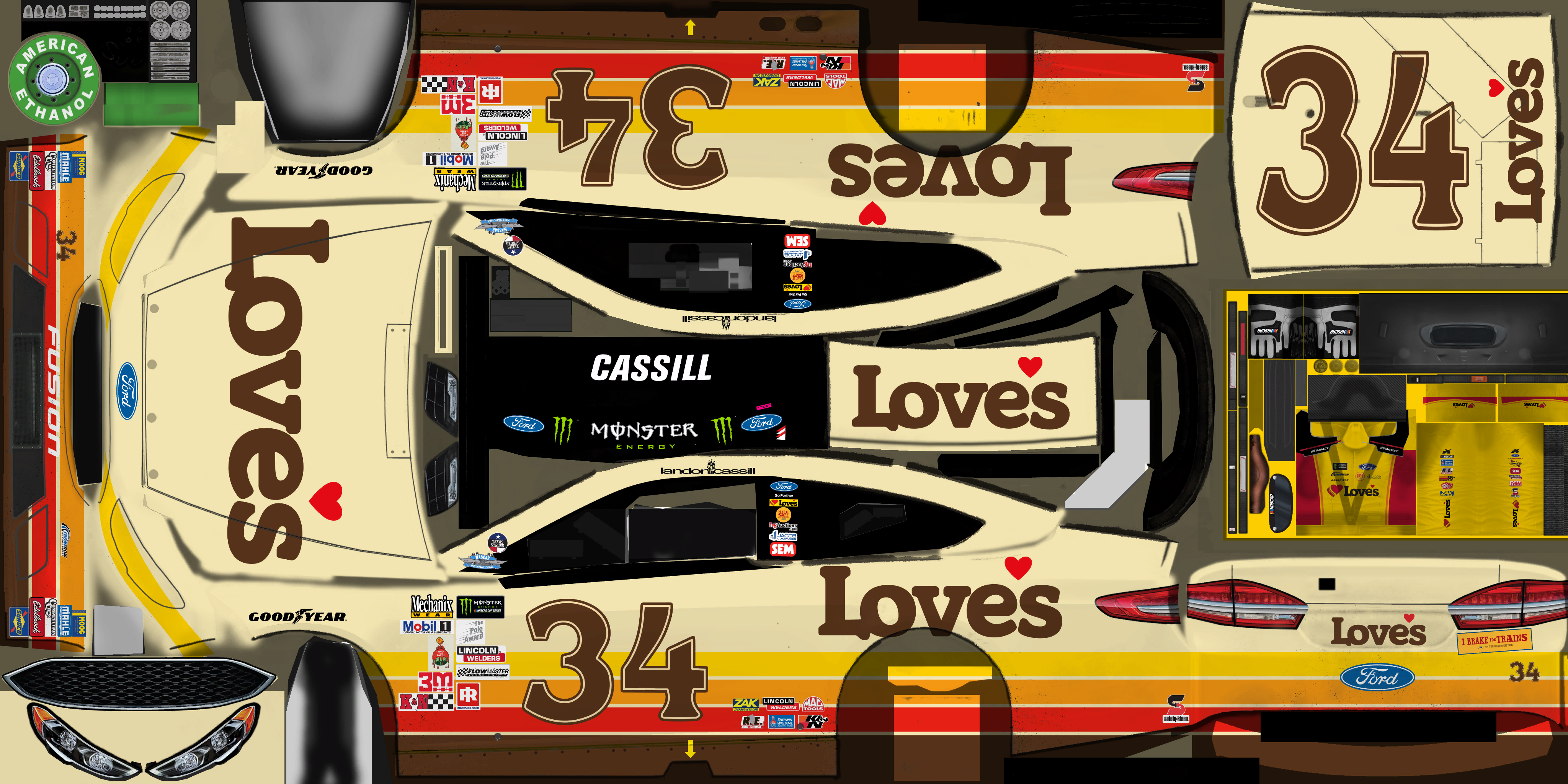 NASCAR Heat 2 - #34 Landon Cassill