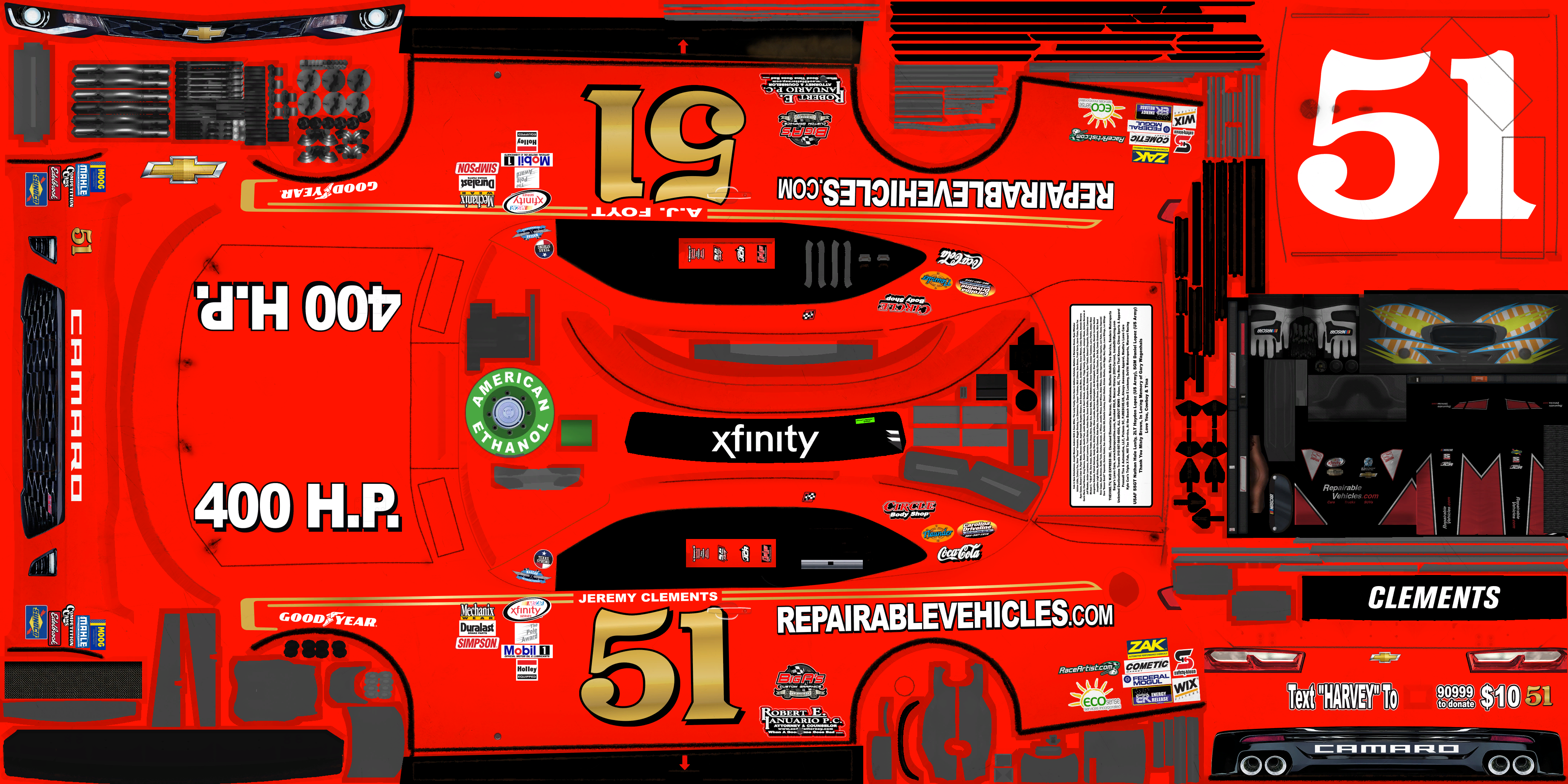 NASCAR Heat 2 - #51 Jeremy Clements (Darlington)