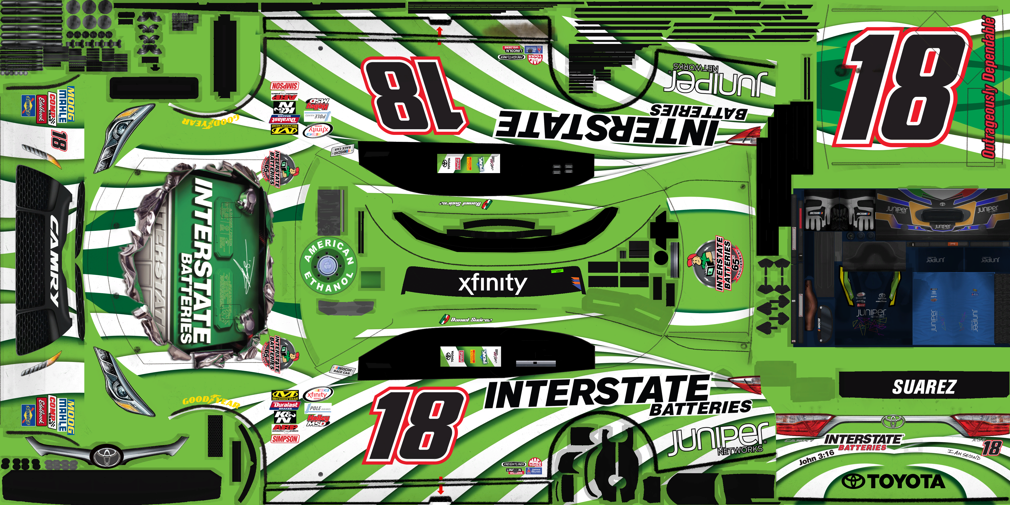 NASCAR Heat 2 - #18 Daniel Suarez (Daytona II)