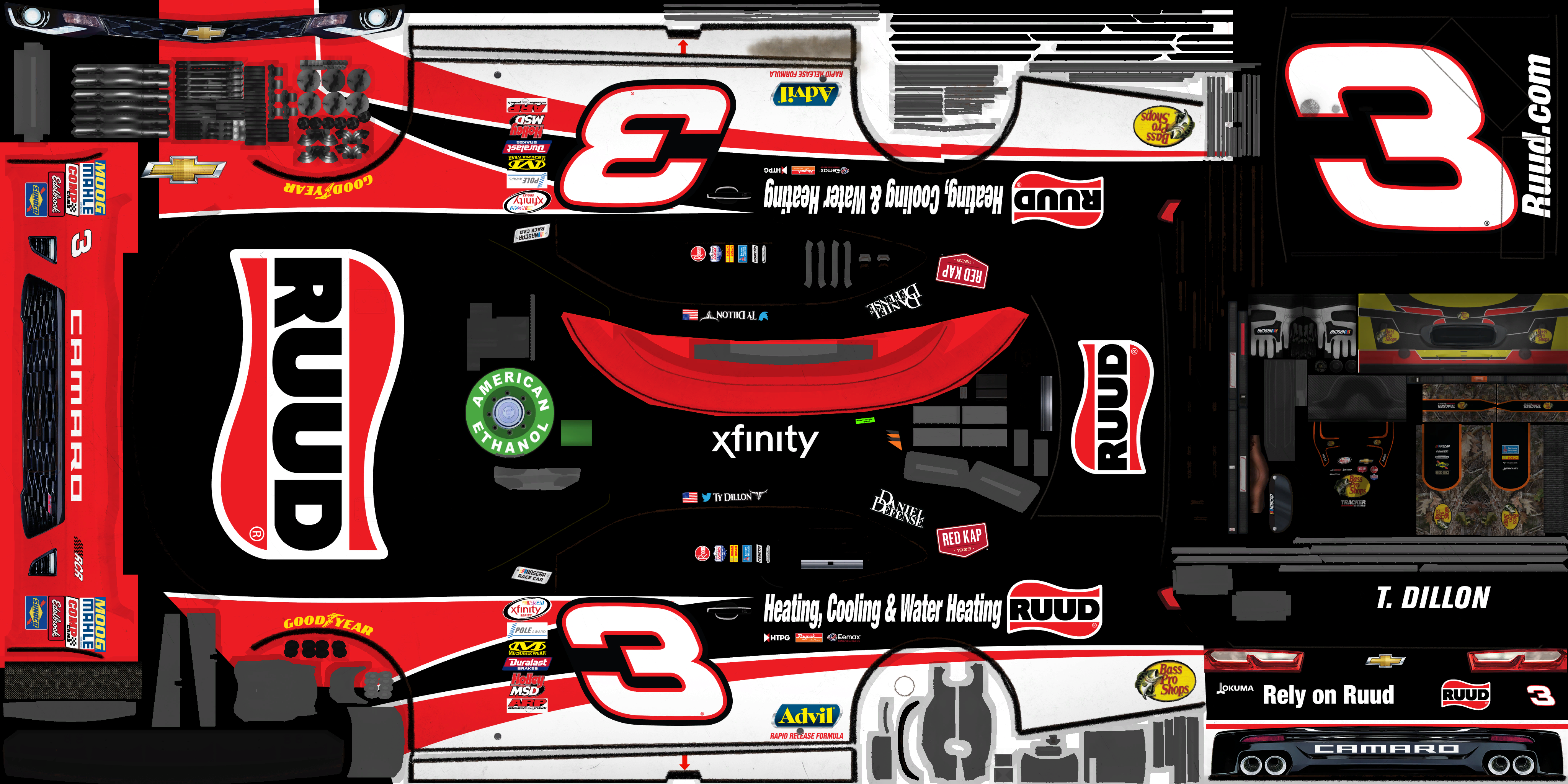 #3 Ty Dillon (Auto Club)