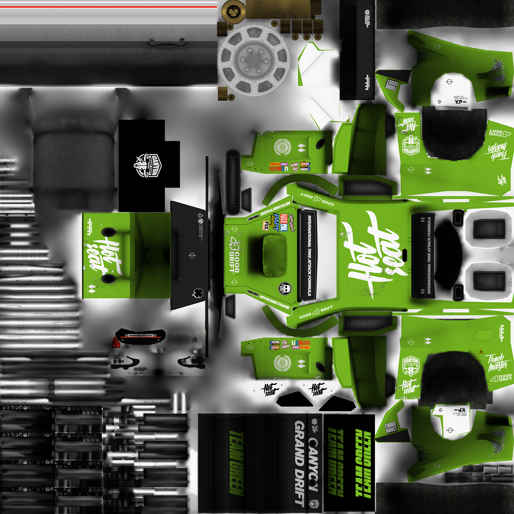 TrackMania Turbo - Hotseat Team Green