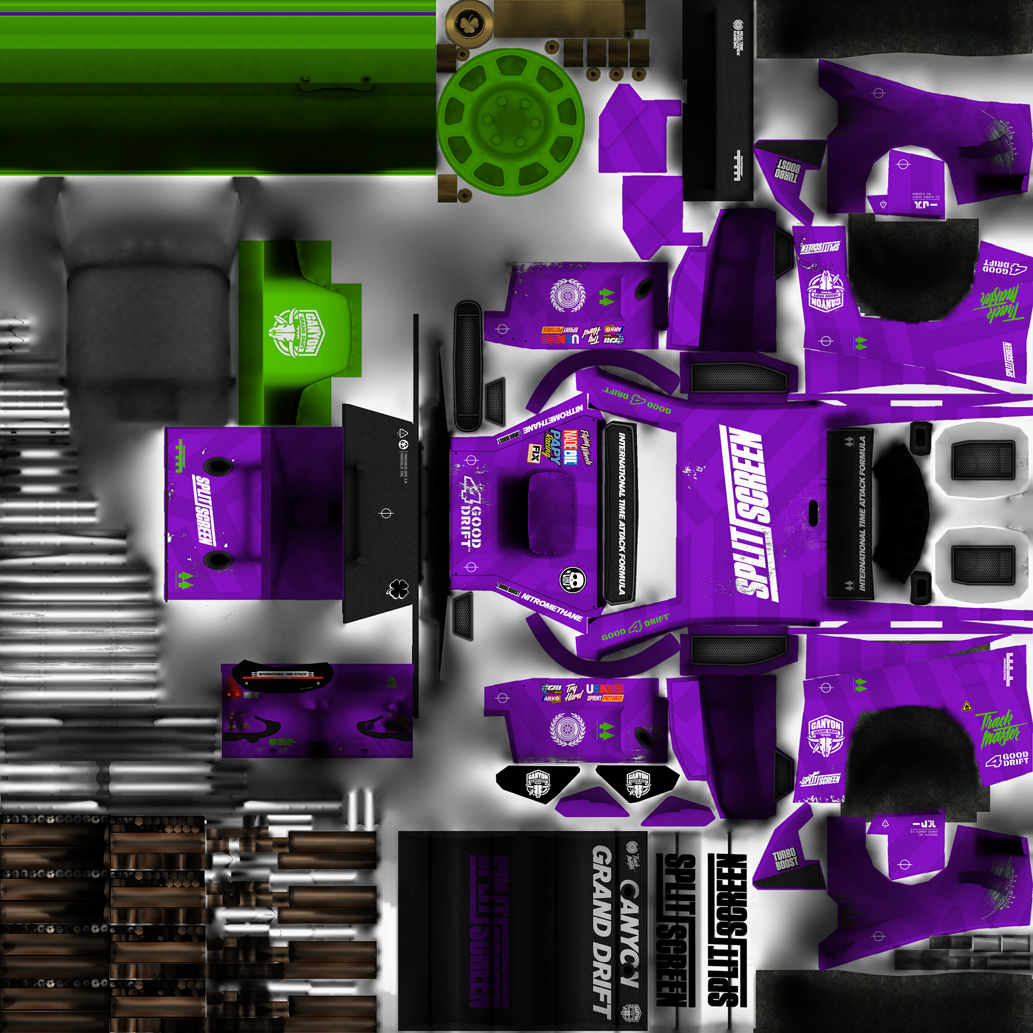 TrackMania Turbo - Splitscreen Purple